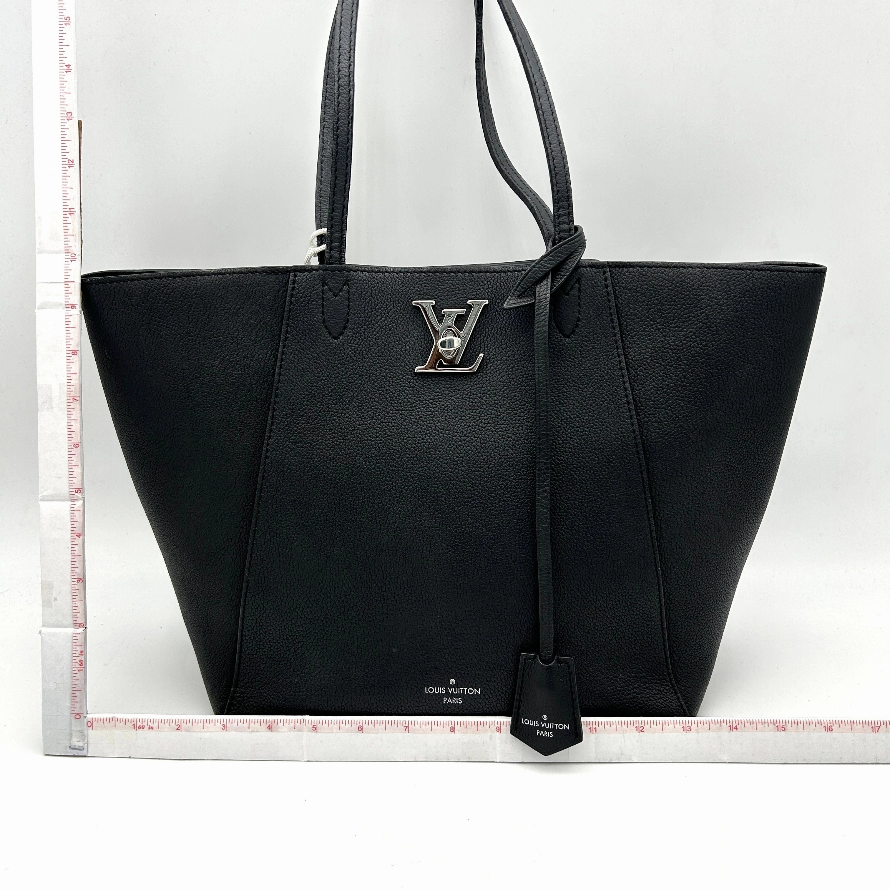Louis Vuitton | Bags | Louis Vuitton Lock Me Cabas Tote Bag Shoulder Bag Leather Noir LA36917