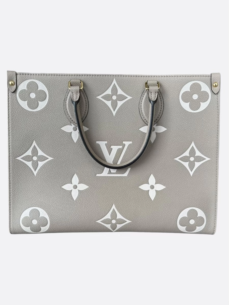 Louis Vuitton Beige & Cream Empreinte Monogram OnTheGo MM