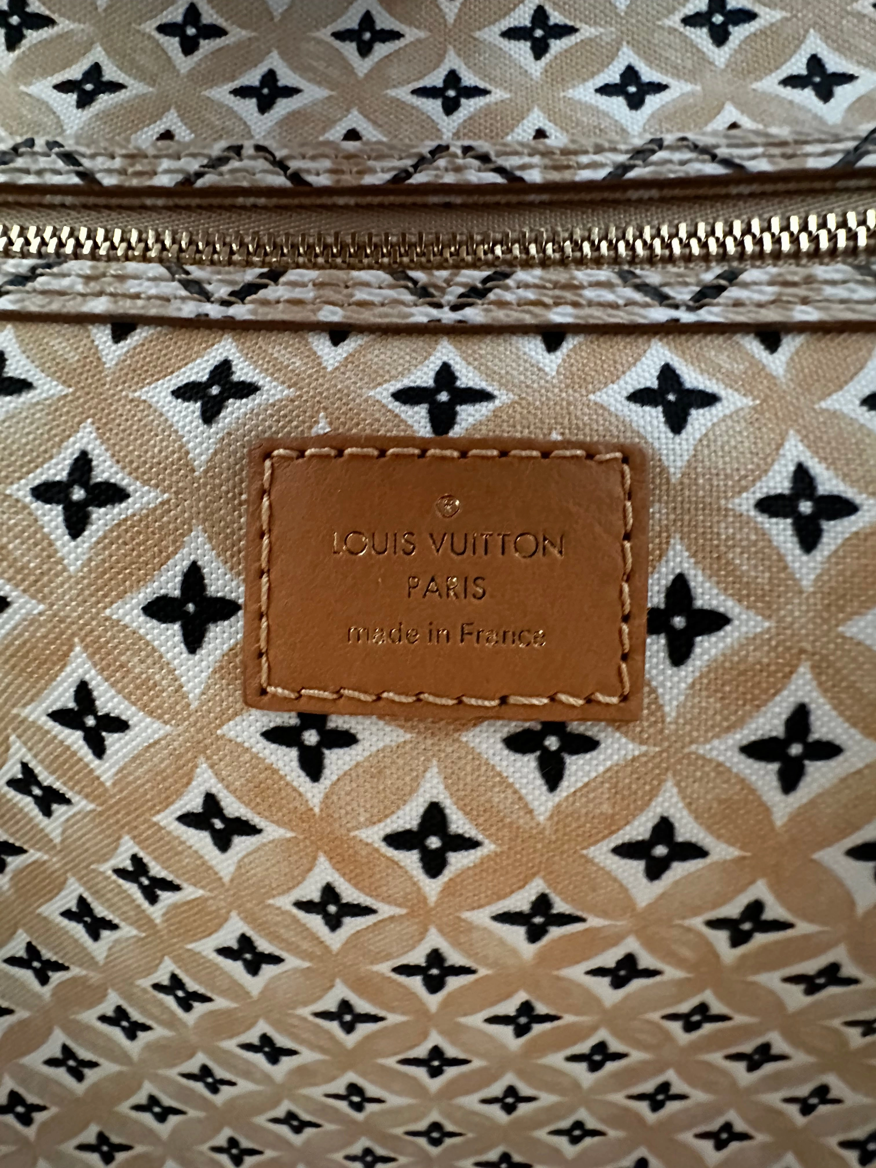 Louis Vuitton Beige Crafty Monogram Neverfull MM