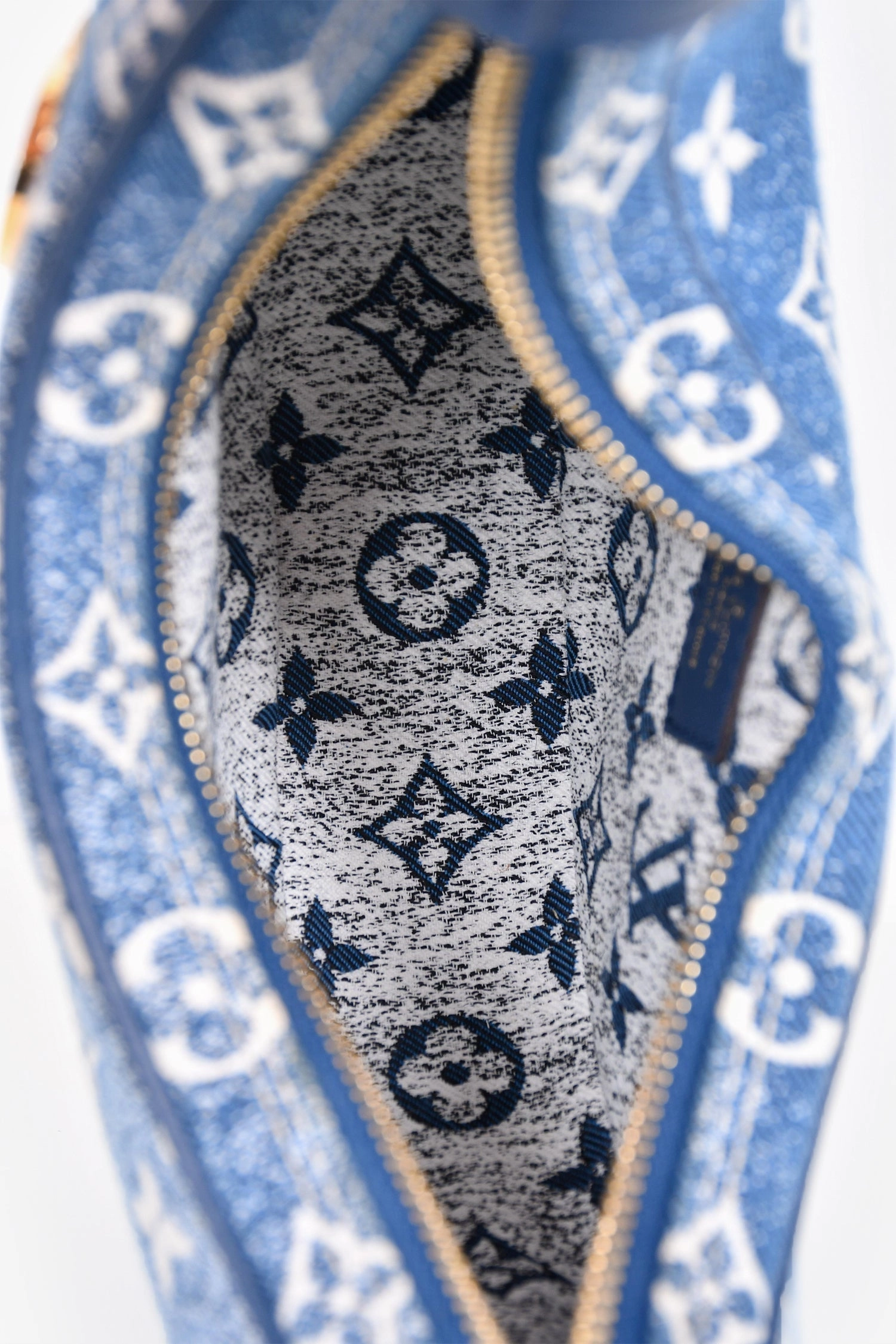 Louis Vuitton Blue Denim Jacquard Loop Shoulder Bag with Strap