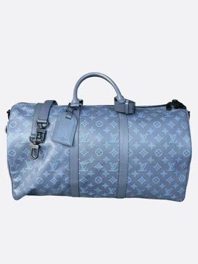 Louis Vuitton Blue Shadow Monogram Keepall 50