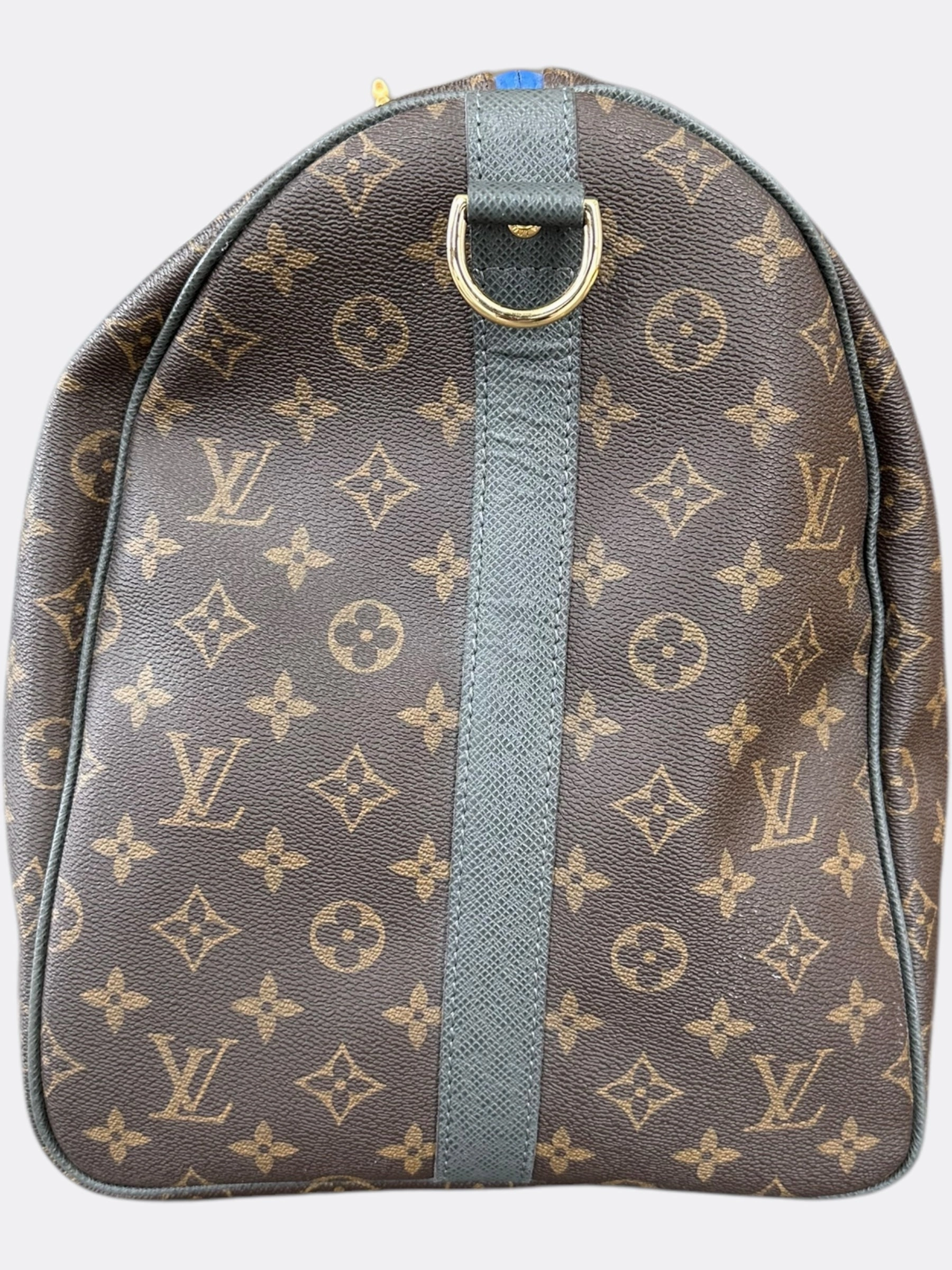 Louis Vuitton Brown & Grey Monogram Keepall 55