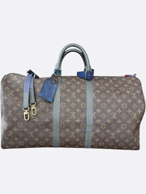 Louis Vuitton Brown & Grey Monogram Keepall 55