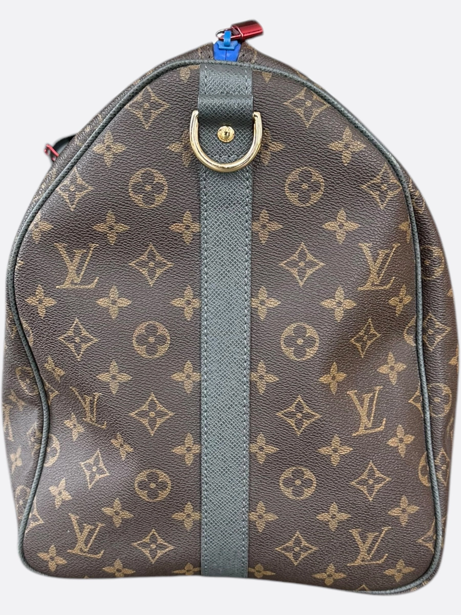 Louis Vuitton Brown & Grey Monogram Keepall 55