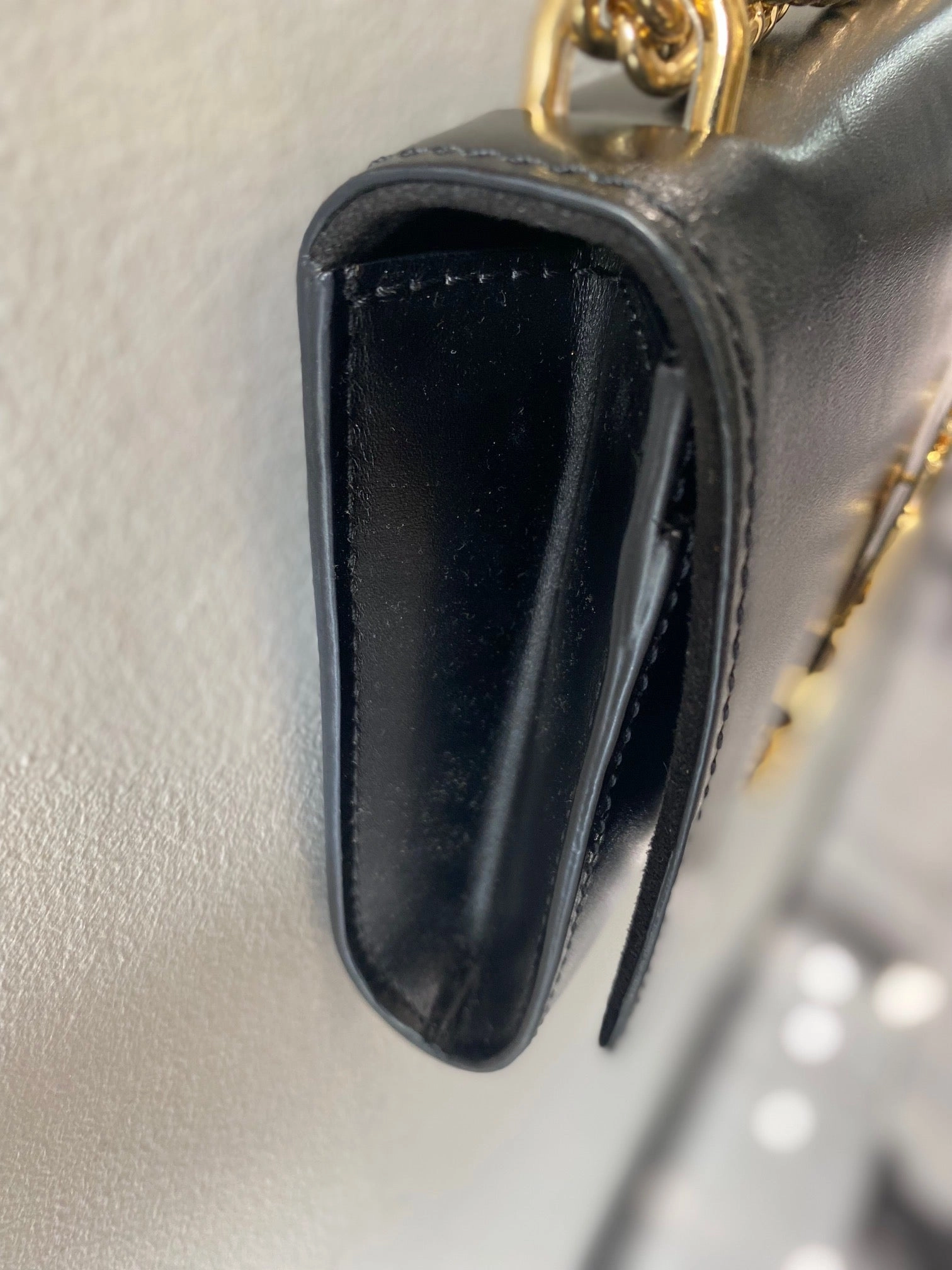 LOUIS VUITTON CALFSKIN LEATHER LOUISE CHAIN CROSSBODY