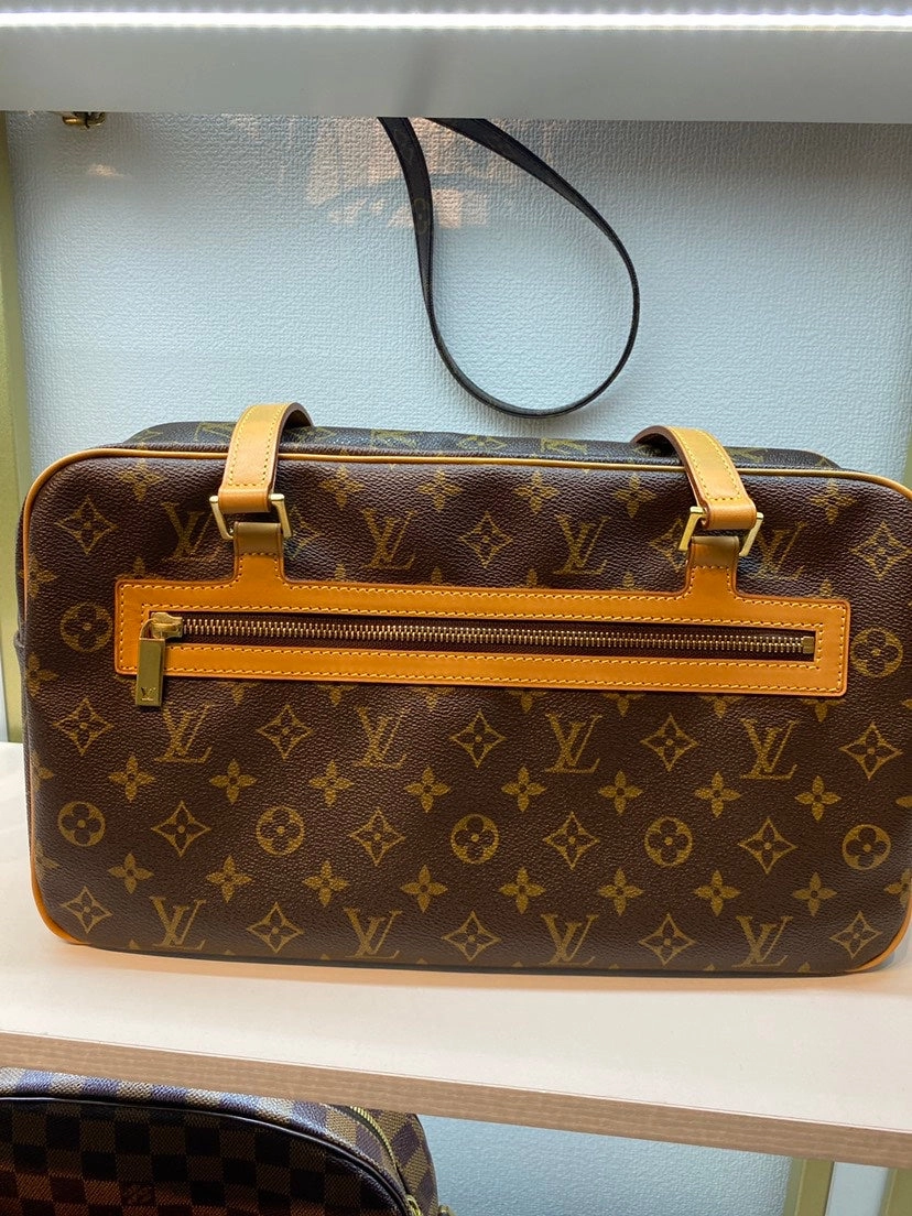 Louis Vuitton Cite GM Monogram Canvas Shoulder Bag Brown