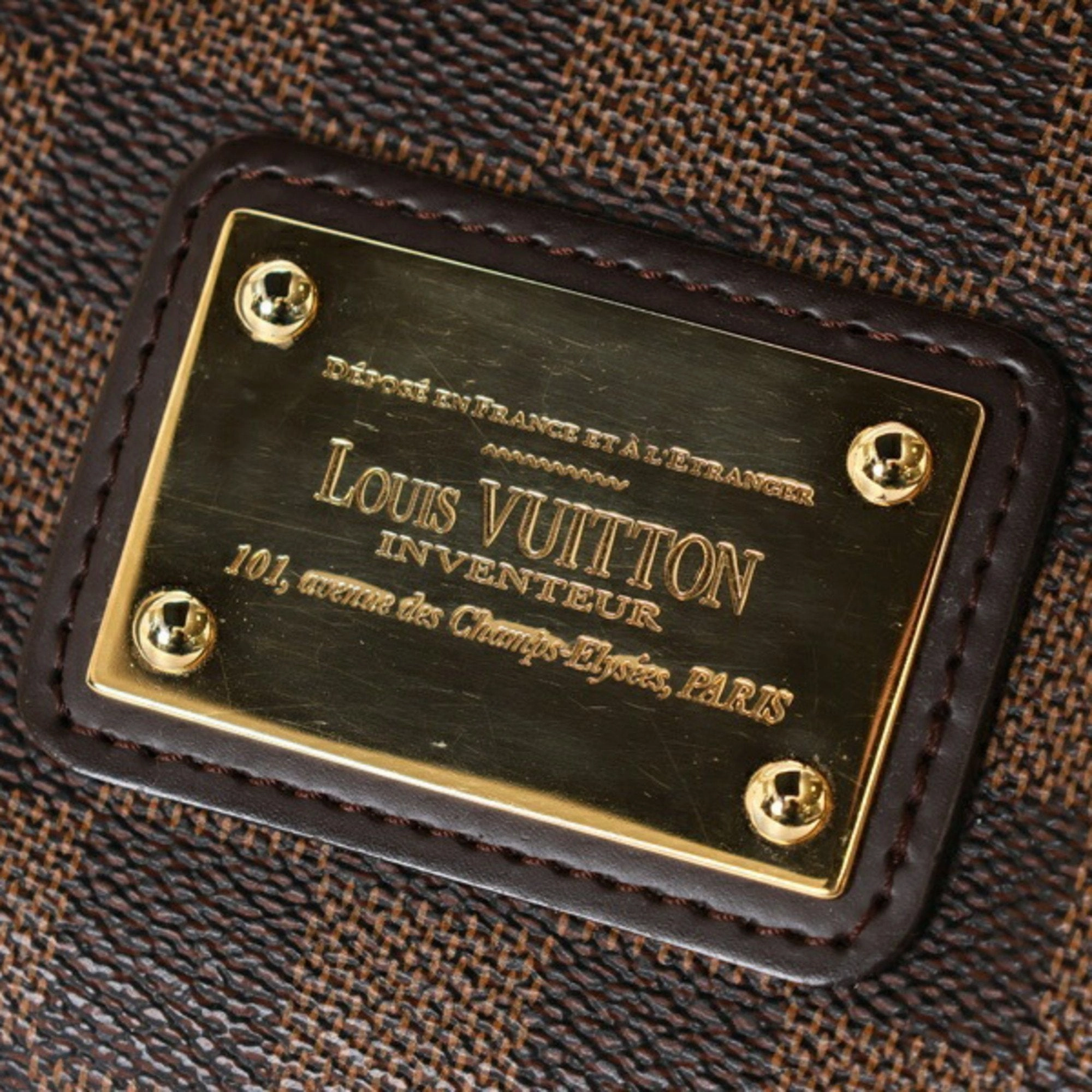 Louis Vuitton Damier Canvas Ebene Damier Canvas Shoulder Bag (Pre-Owned)