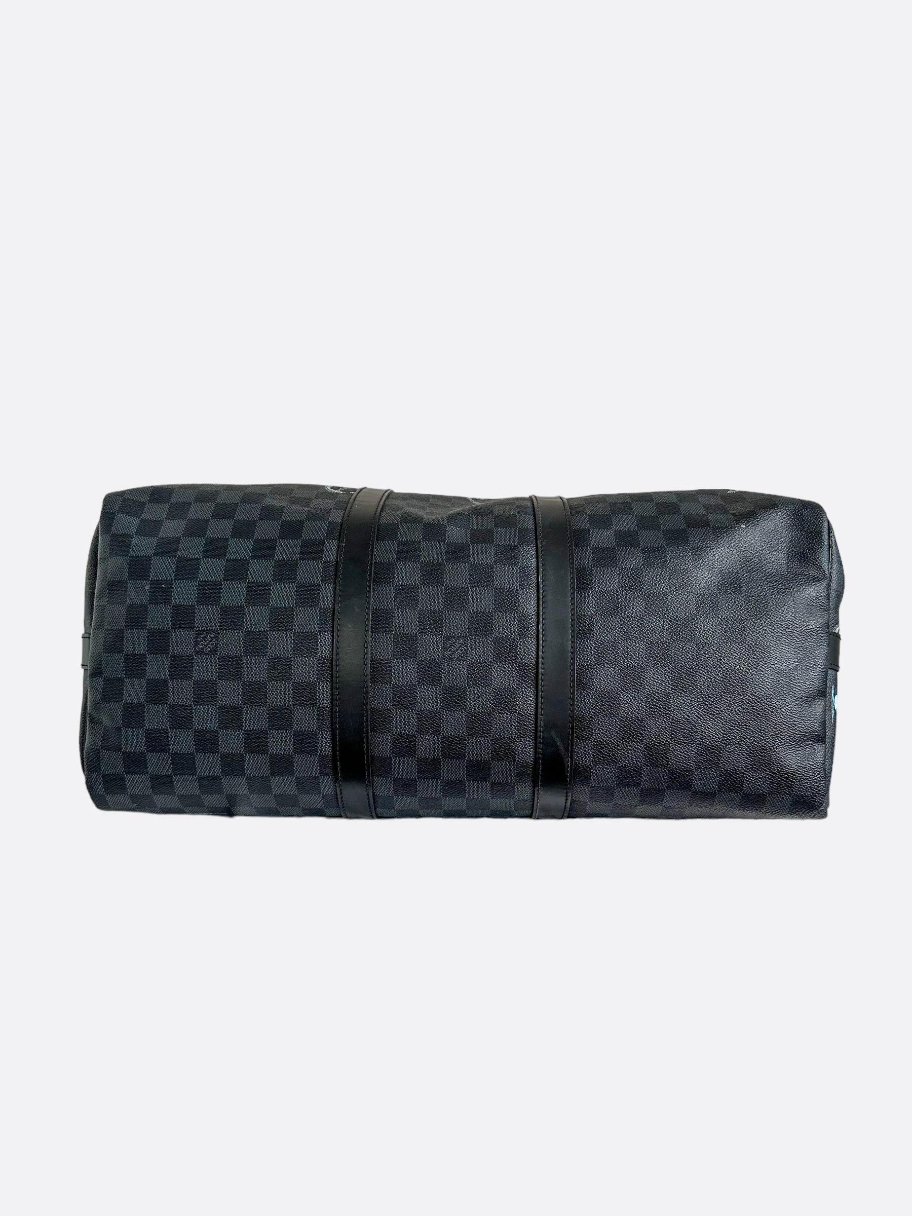 Louis Vuitton Damier Graphite Renaissance Map Keepall 50
