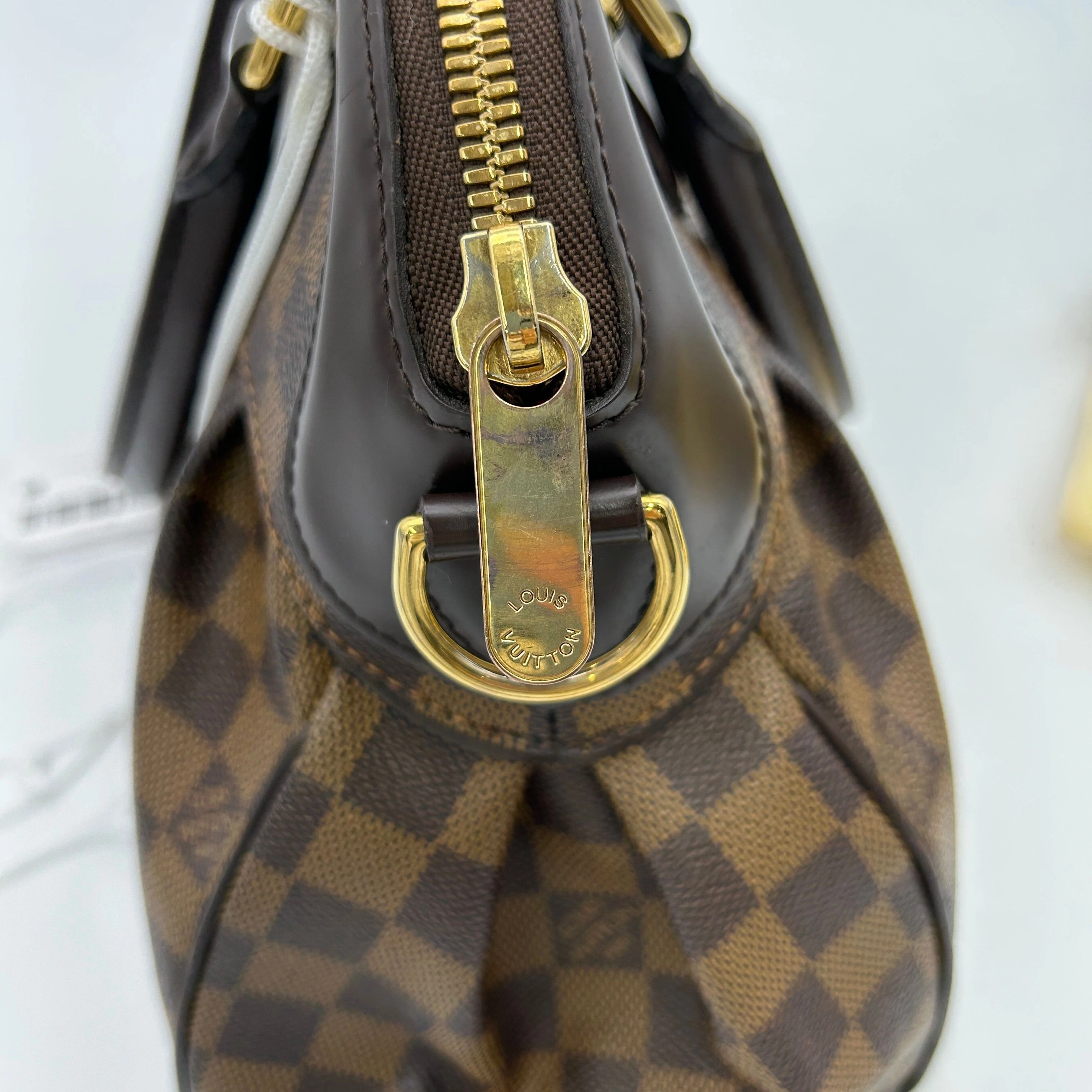 LOUIS VUITTON Damier Trevi PM 2way Hand Shoulder Bag Ebene LA13194