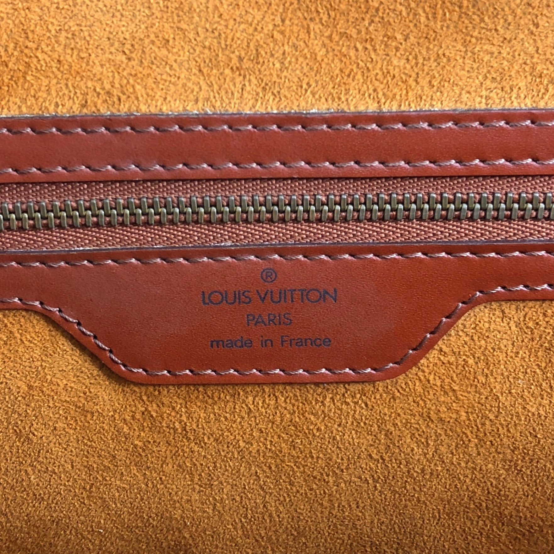 LOUIS VUITTON Epi Shoulder bag Totebag Brown Vintage ecdbnv