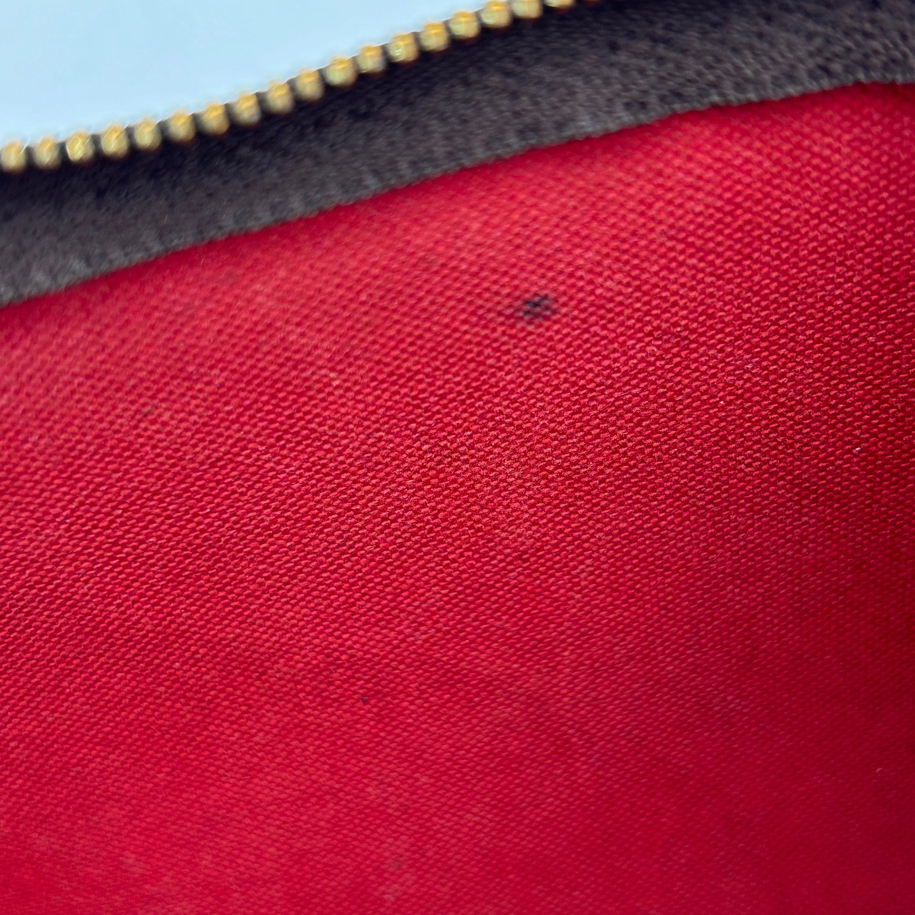 Louis Vuitton Eva Damier Ebene Canvas Red Crossbody Bag