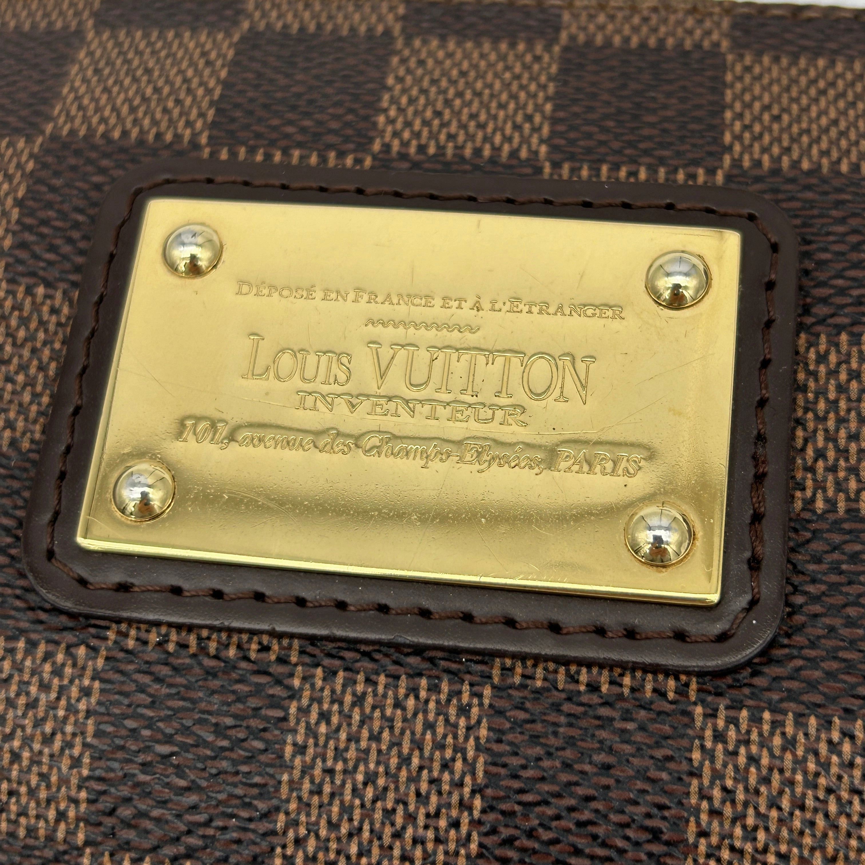 Louis Vuitton Eva Damier Ebene Canvas Red Crossbody Bag