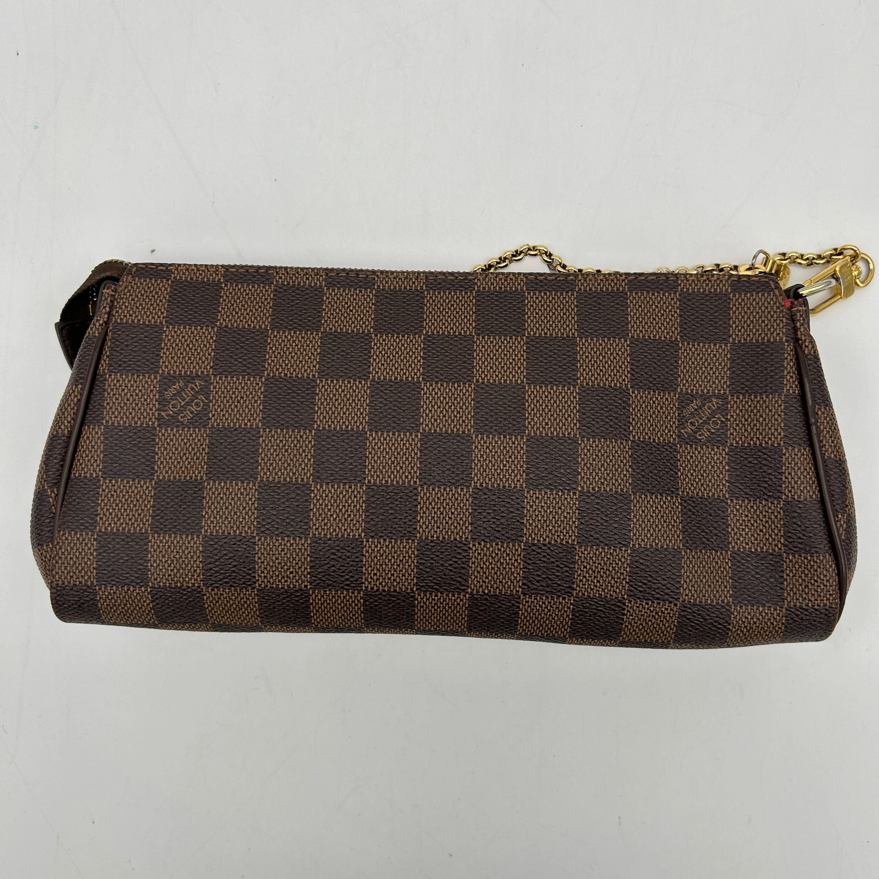 Louis Vuitton Eva Damier Ebene Canvas Red Crossbody Bag
