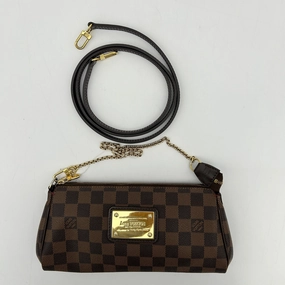 Louis Vuitton Eva Damier Ebene Canvas Red Crossbody Bag
