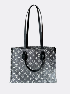 Louis Vuitton Grey & White Denim Monogram OnTheGo MM