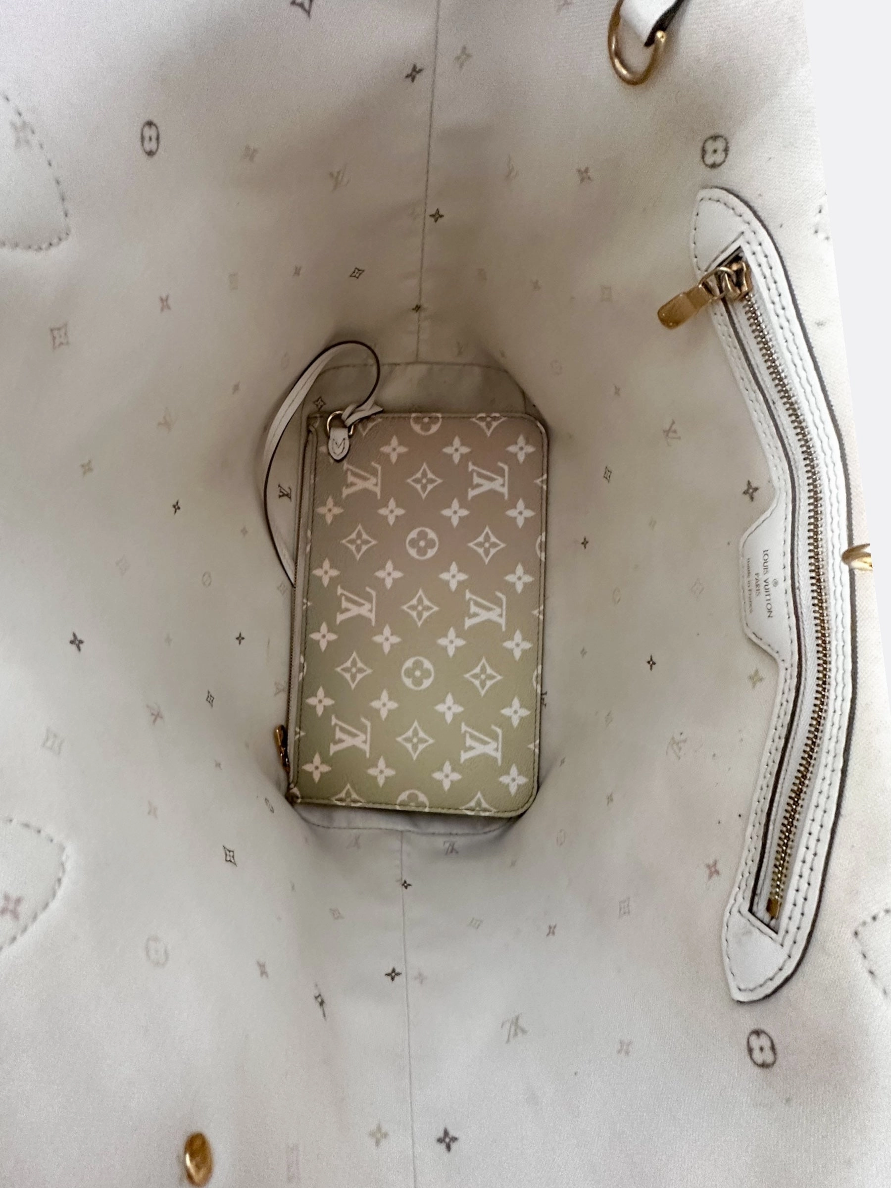 Louis Vuitton Khaki Sunset Monogram Neverfull MM