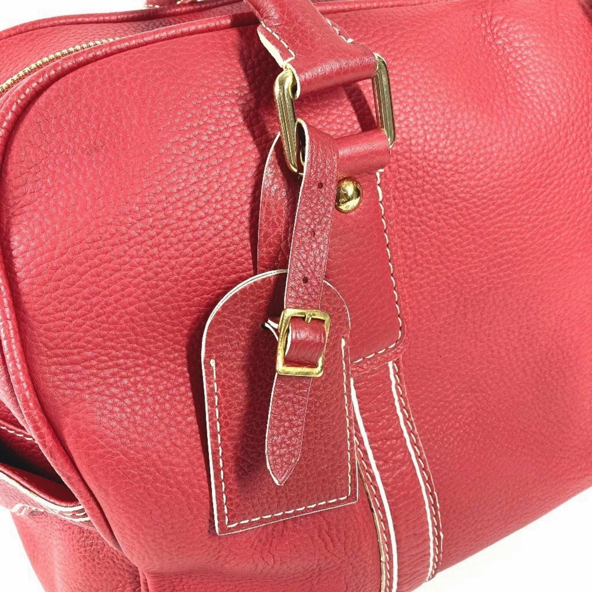 Louis Vuitton Leather Boston Bag Handbag Shoulder Bag (Pre-Owned)
