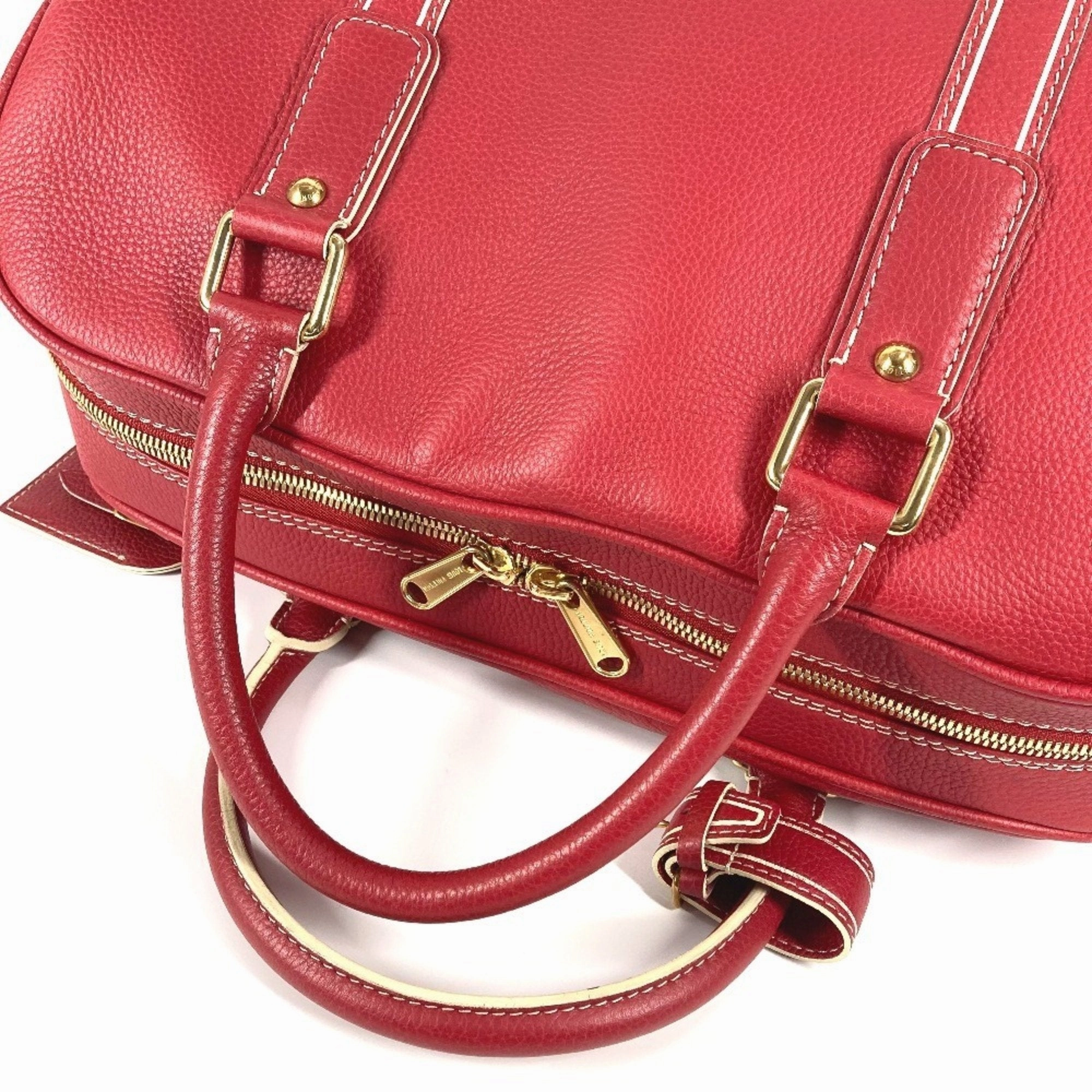 Louis Vuitton Leather Boston Bag Handbag Shoulder Bag (Pre-Owned)