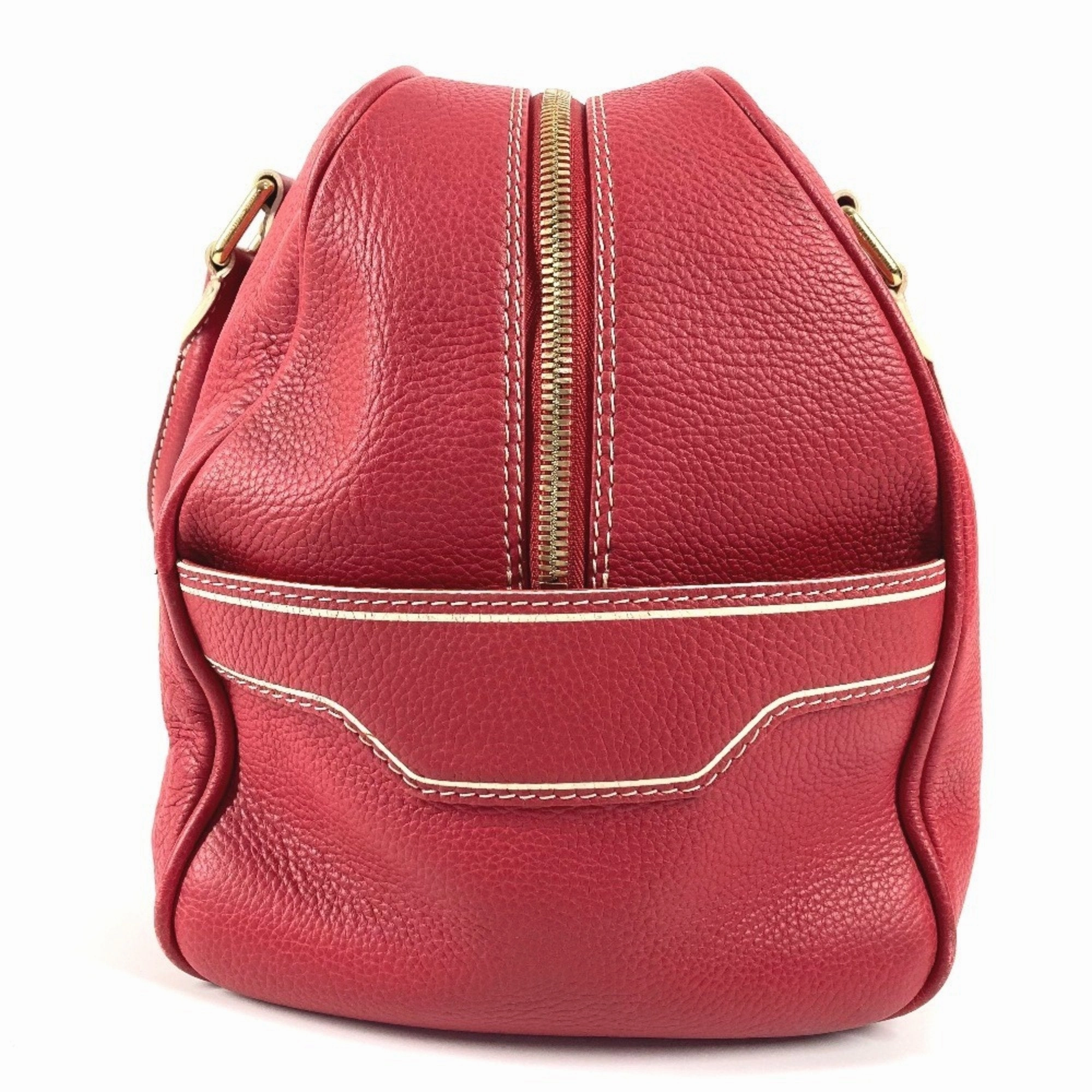 Louis Vuitton Leather Boston Bag Handbag Shoulder Bag (Pre-Owned)