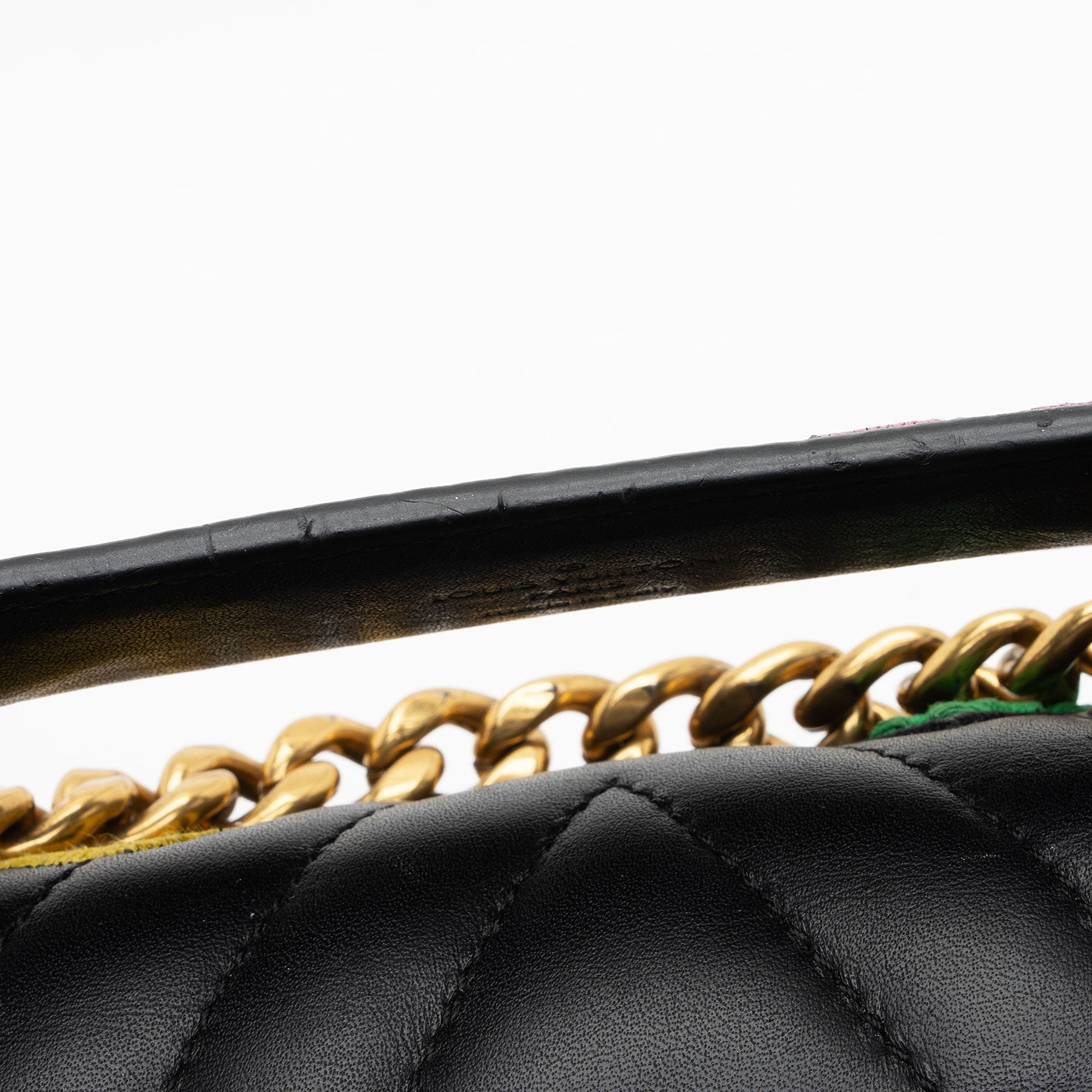 Louis Vuitton Limited Edition Calfskin Patches New Wave Chain MM Shoulder Bag (SHF-rK1e8I)