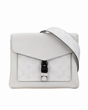 Louis Vuitton LV Pont 9 White Monogram Empreinte Leather Crossbody Bag