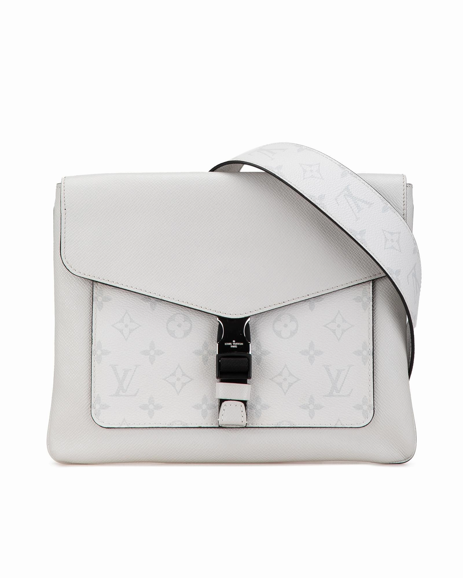 Louis Vuitton LV Pont 9 White Monogram Empreinte Leather Crossbody Bag