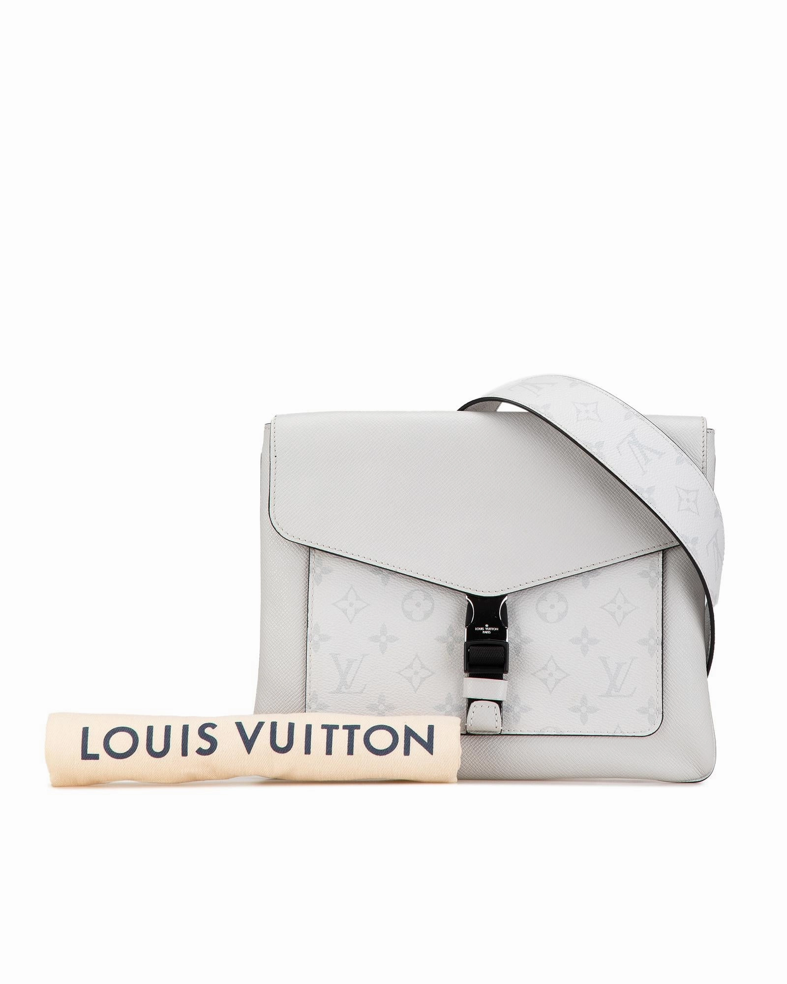 Louis Vuitton LV Pont 9 White Monogram Empreinte Leather Crossbody Bag