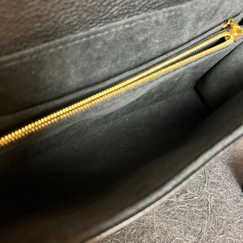 Louis Vuitton Madeleine Black Leather Crossbody Bag Medium
