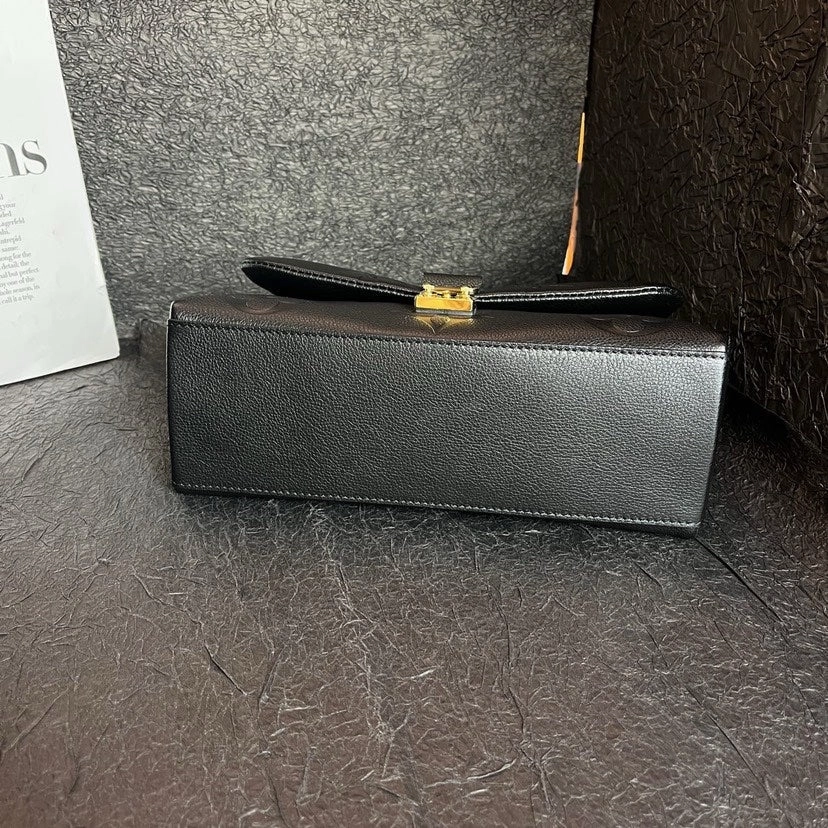 Louis Vuitton Madeleine Black Leather Crossbody Bag Medium