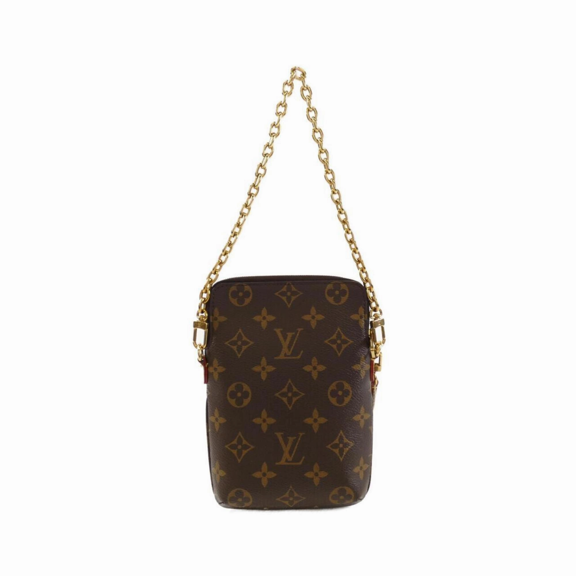 Louis Vuitton Marron Coated Canvas Shoulder Bag (Pre-Owned)