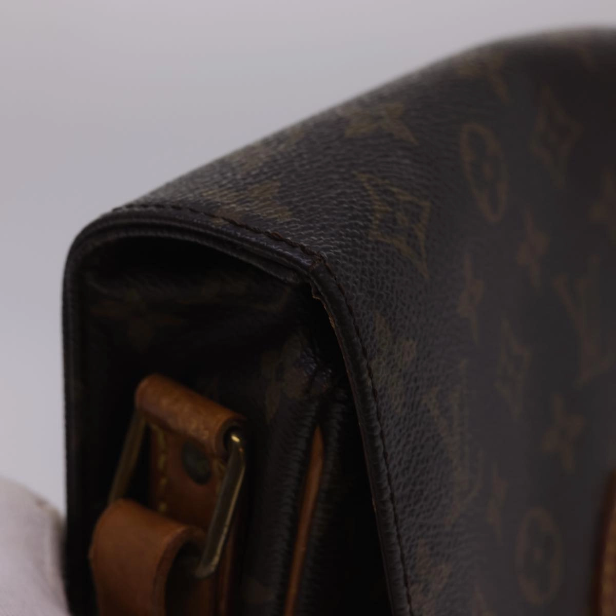 LOUIS VUITTON Monogram Cartouchiere MM Shoulder Bag M51253 LV rd4699