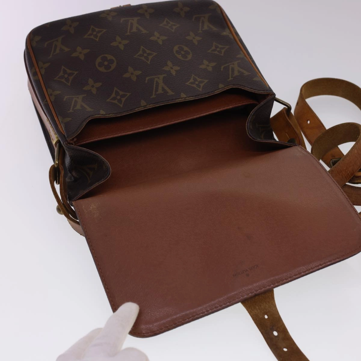 LOUIS VUITTON Monogram Cartouchiere MM Shoulder Bag M51253 LV rd4699
