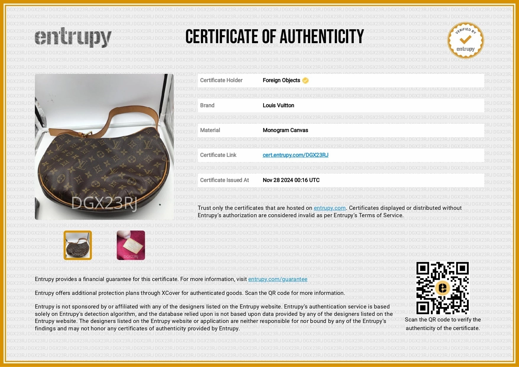 Louis Vuitton Monogram Croissant MM Shoulder Bag TH1012
