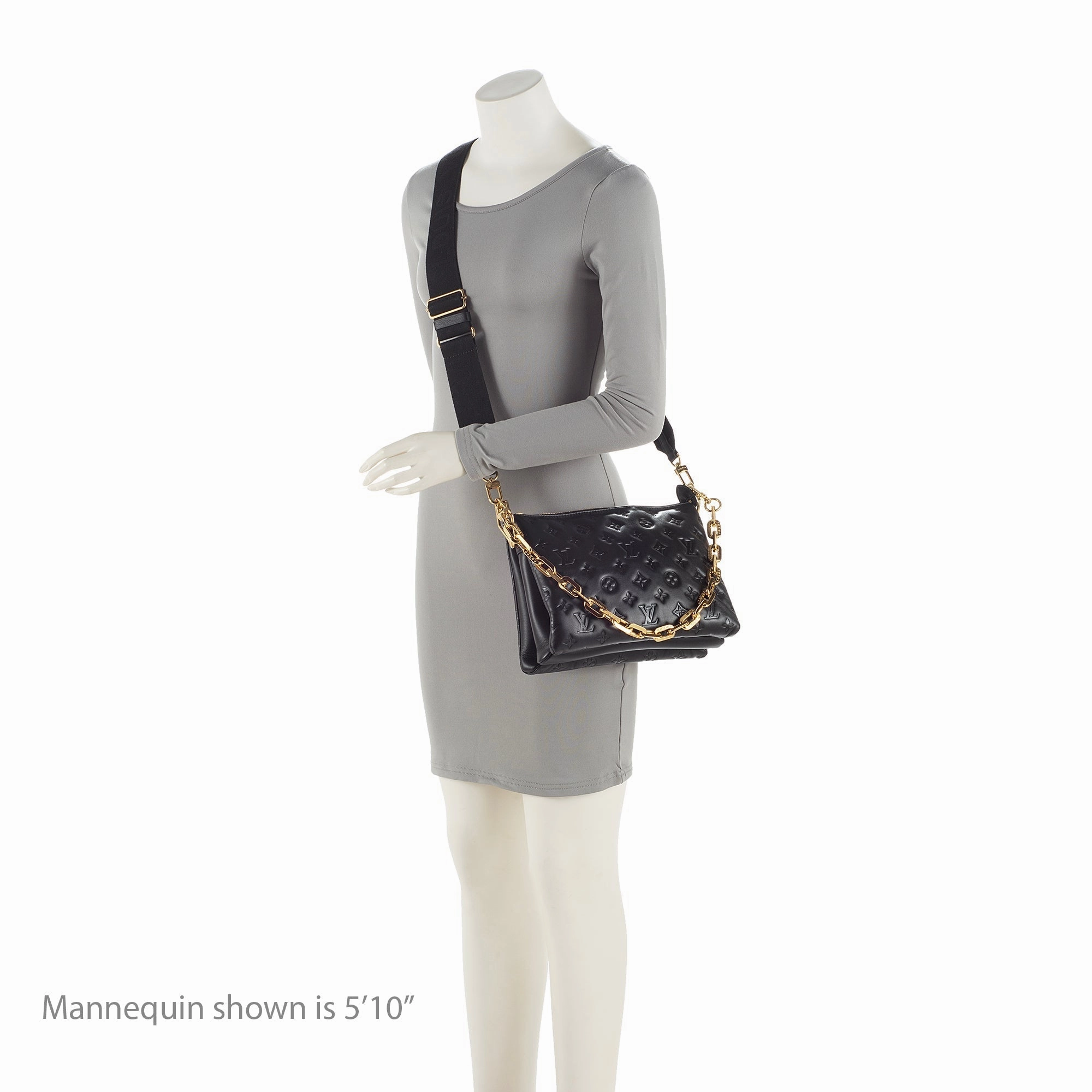 Louis Vuitton Monogram Embossed Lambskin Coussin PM Shoulder Bag (SHF-22447)