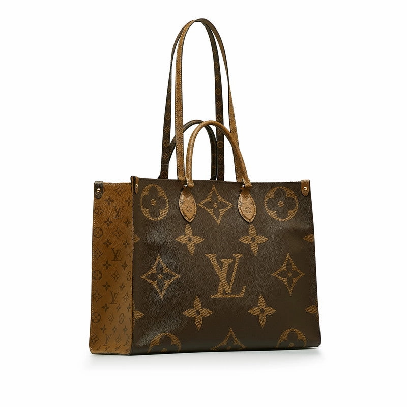 Louis Vuitton Monogram Giant Reverse Onzagor GM Handbag Shoulder Bag 2WAY M45320 Brown PVC Leather  Louis Vuitton