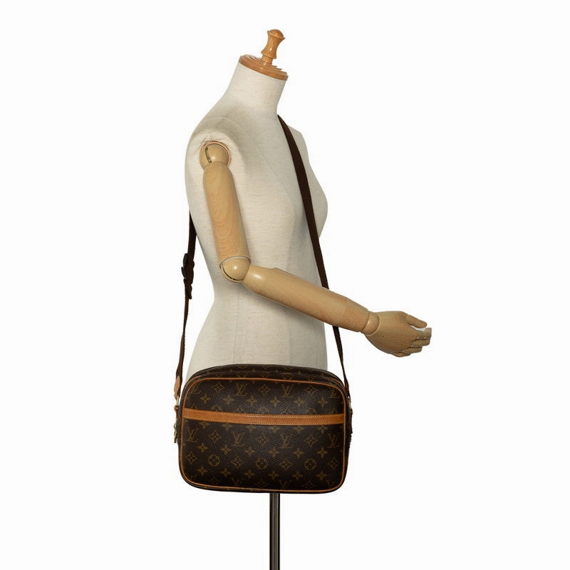 Louis Vuitton Monogram M45254 Shoulder Bag Leather Brown