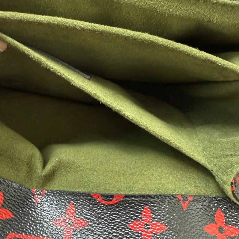 LOUIS VUITTON Monogram Messenger Bag Red/Black Crossbody