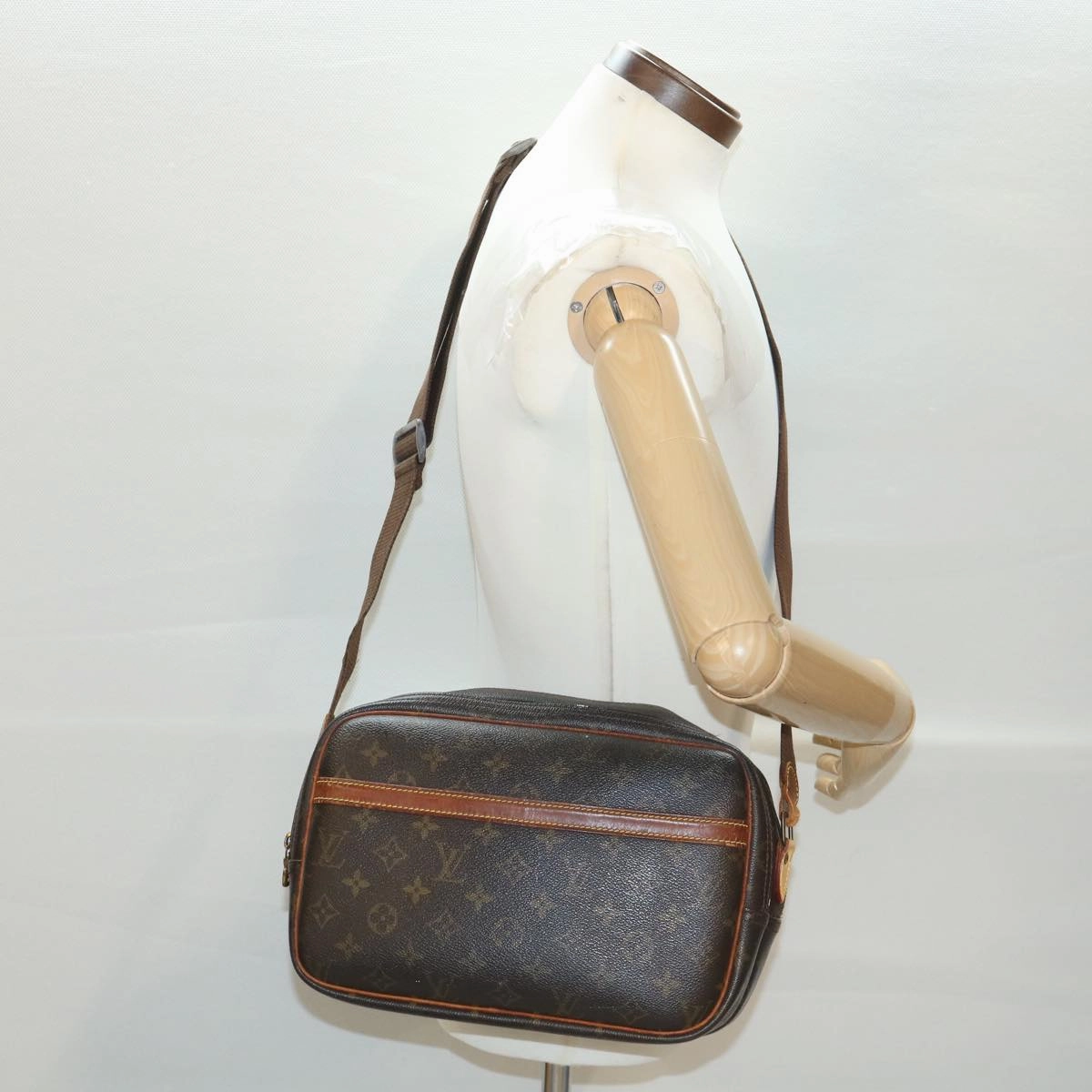 LOUIS VUITTON Monogram Reporter PM Shoulder Bag M45254 LV rd4672
