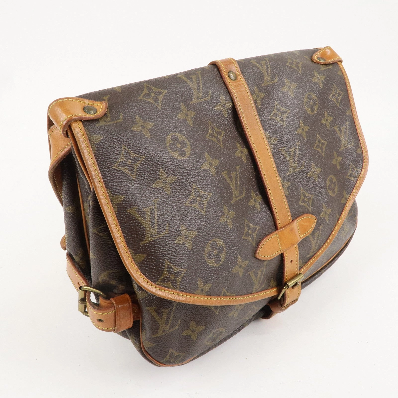Louis Vuitton Monogram Saumur 30 Crossbody Bag Brown M42256
