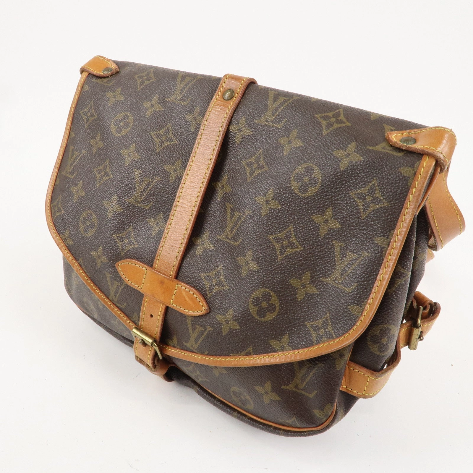 Louis Vuitton Monogram Saumur 30 Crossbody Bag Brown M42256