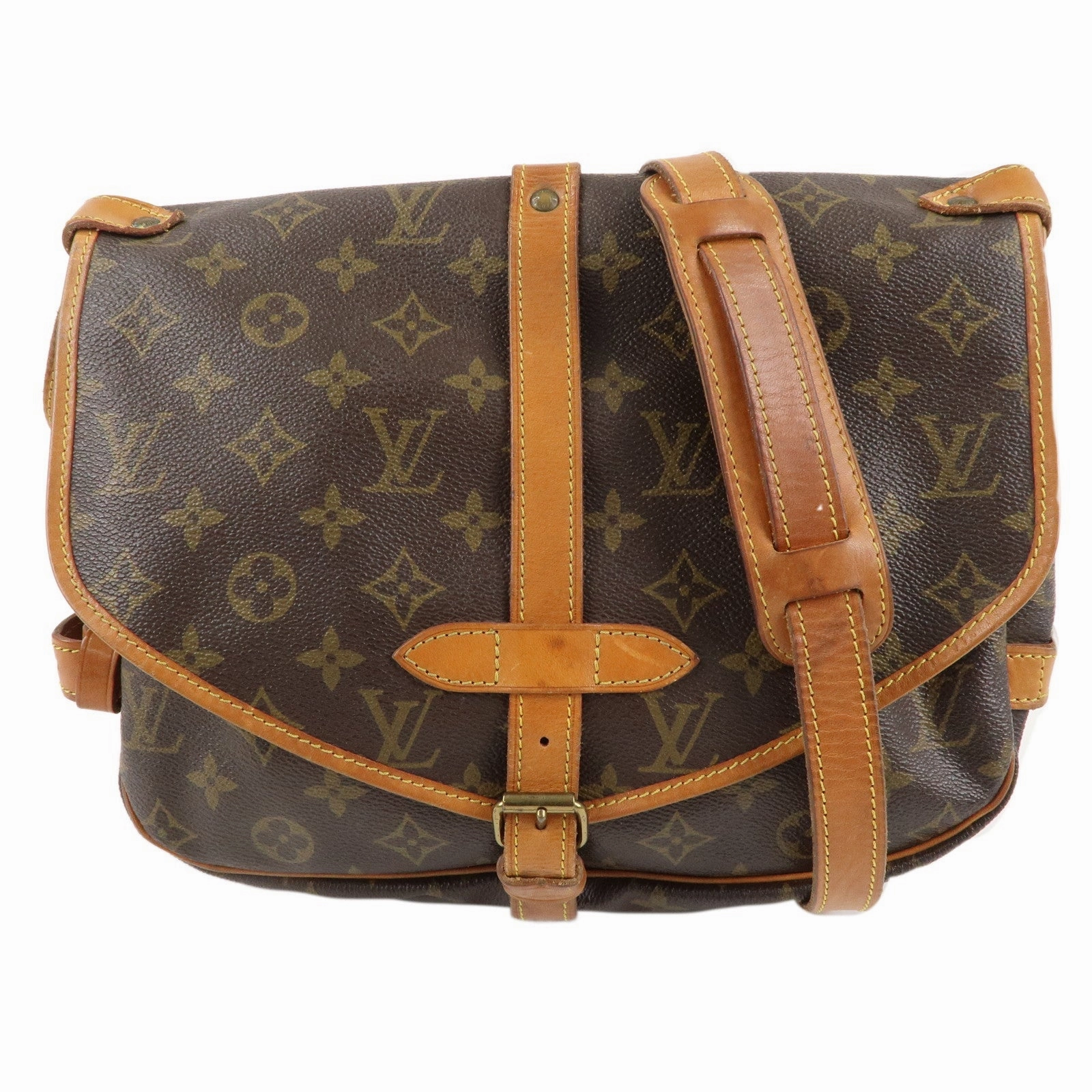 Louis Vuitton Monogram Saumur 30 Crossbody Bag Brown M42256
