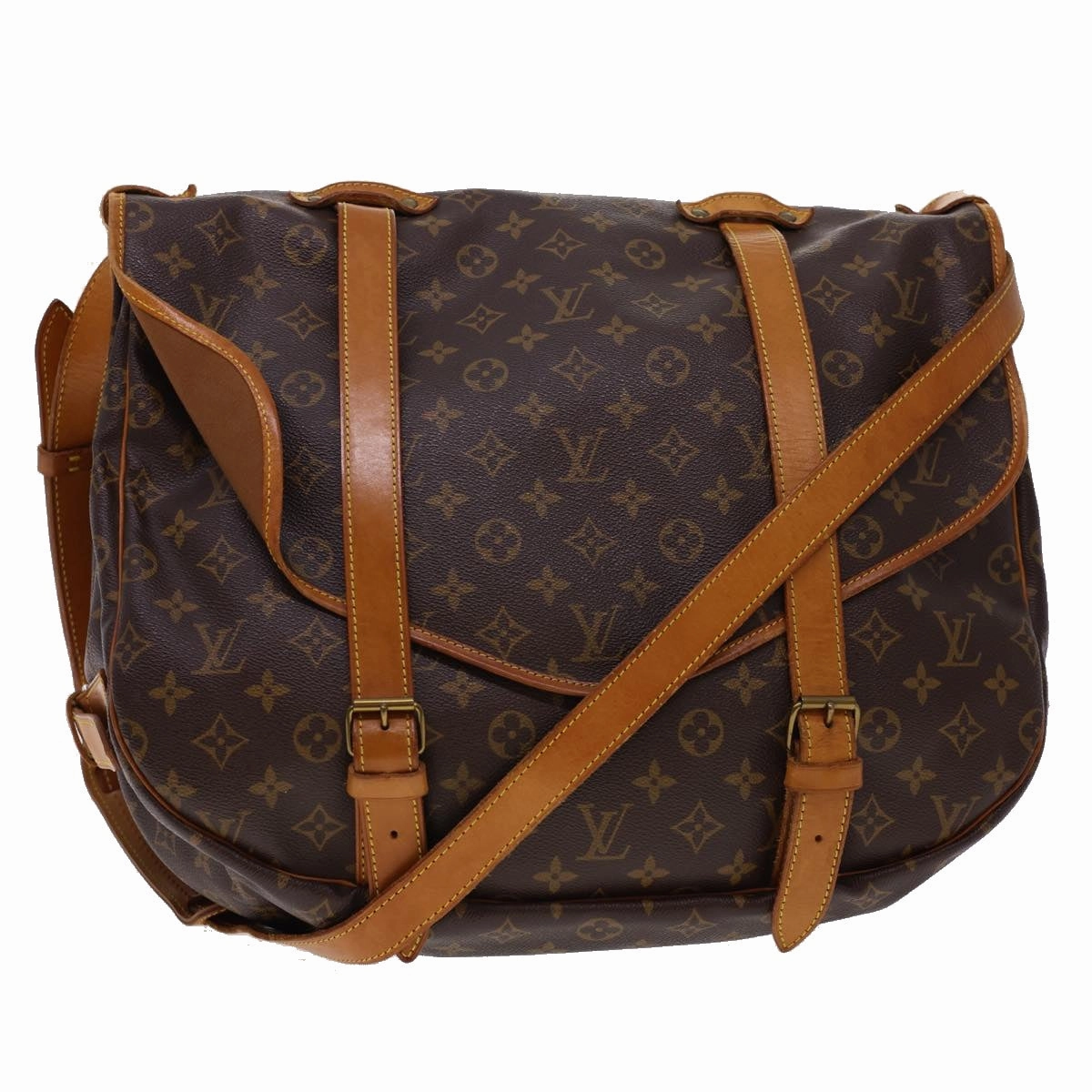 LOUIS VUITTON Monogram Saumur 43 Shoulder Bag M42252 LV 40442