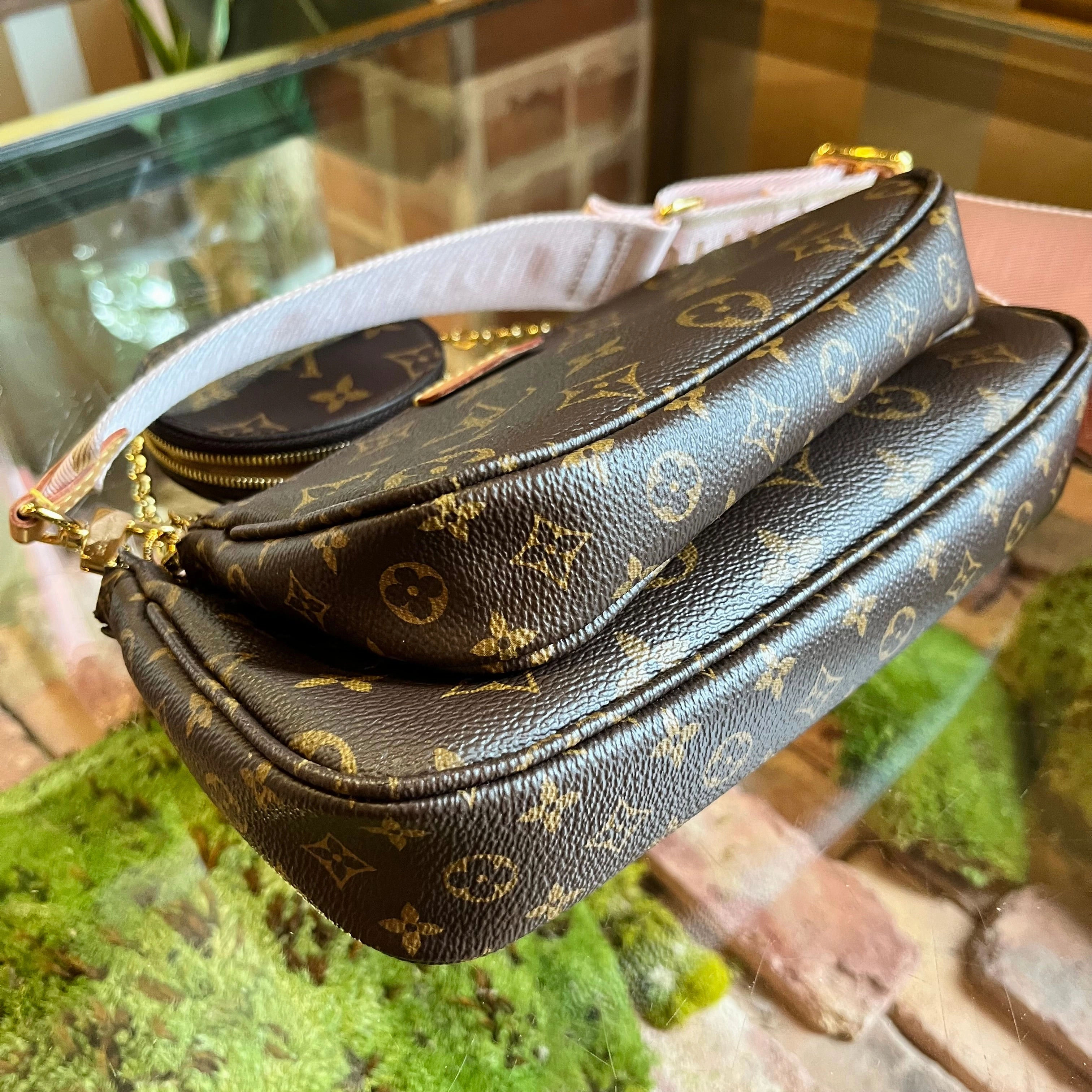 LOUIS VUITTON Multi Pochette Accessories Monogram Coated Canvas Crossbody Bag