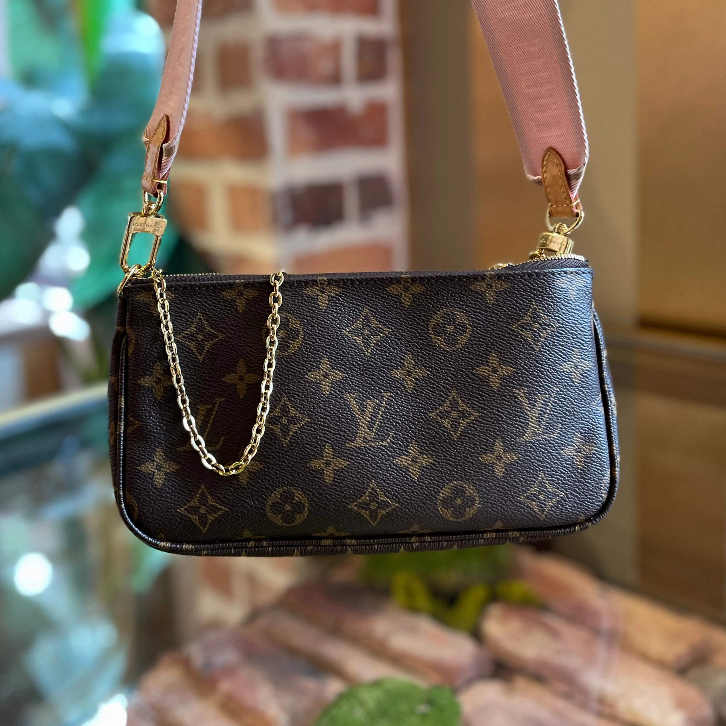 LOUIS VUITTON Multi Pochette Accessories Monogram Coated Canvas Crossbody Bag