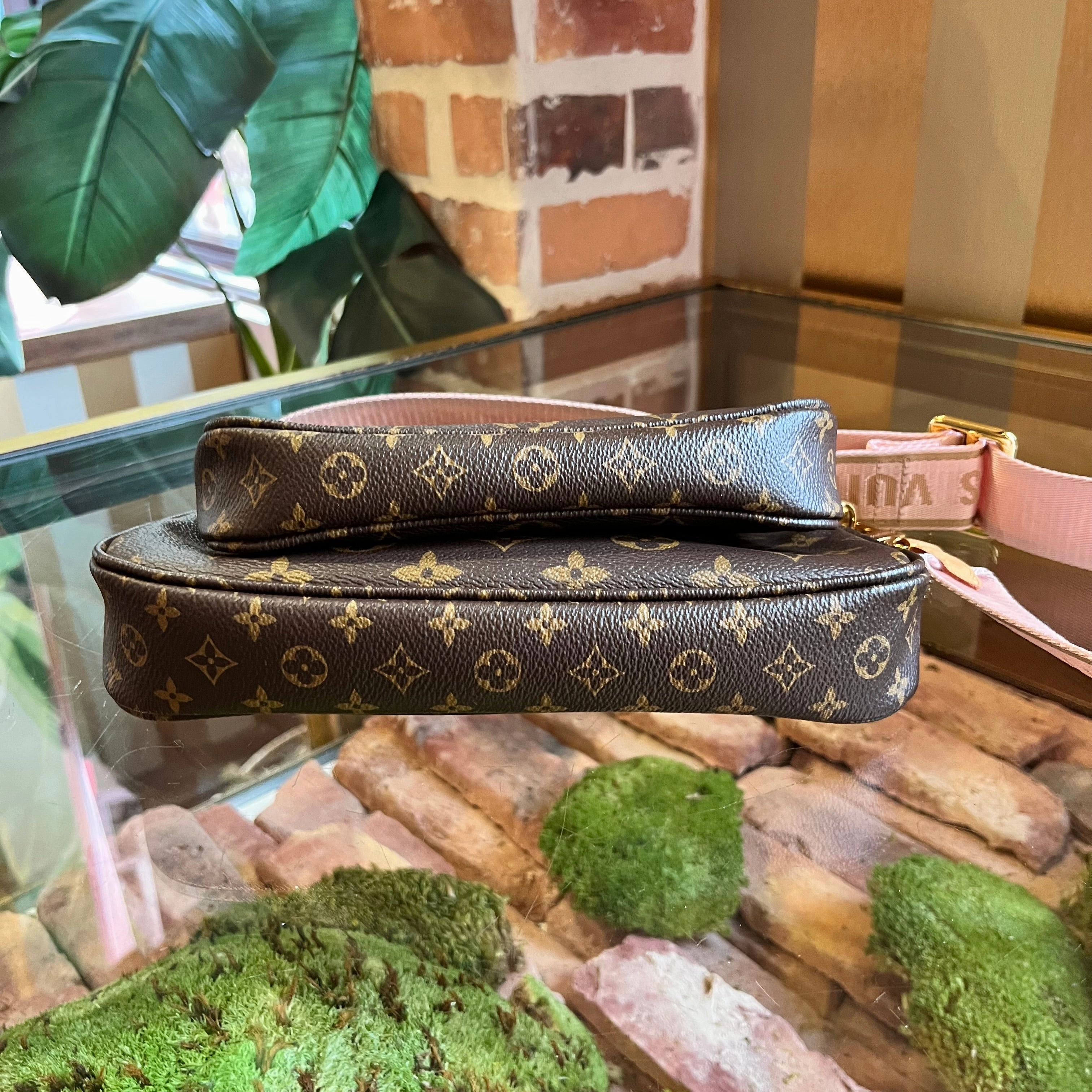 LOUIS VUITTON Multi Pochette Accessories Monogram Coated Canvas Crossbody Bag