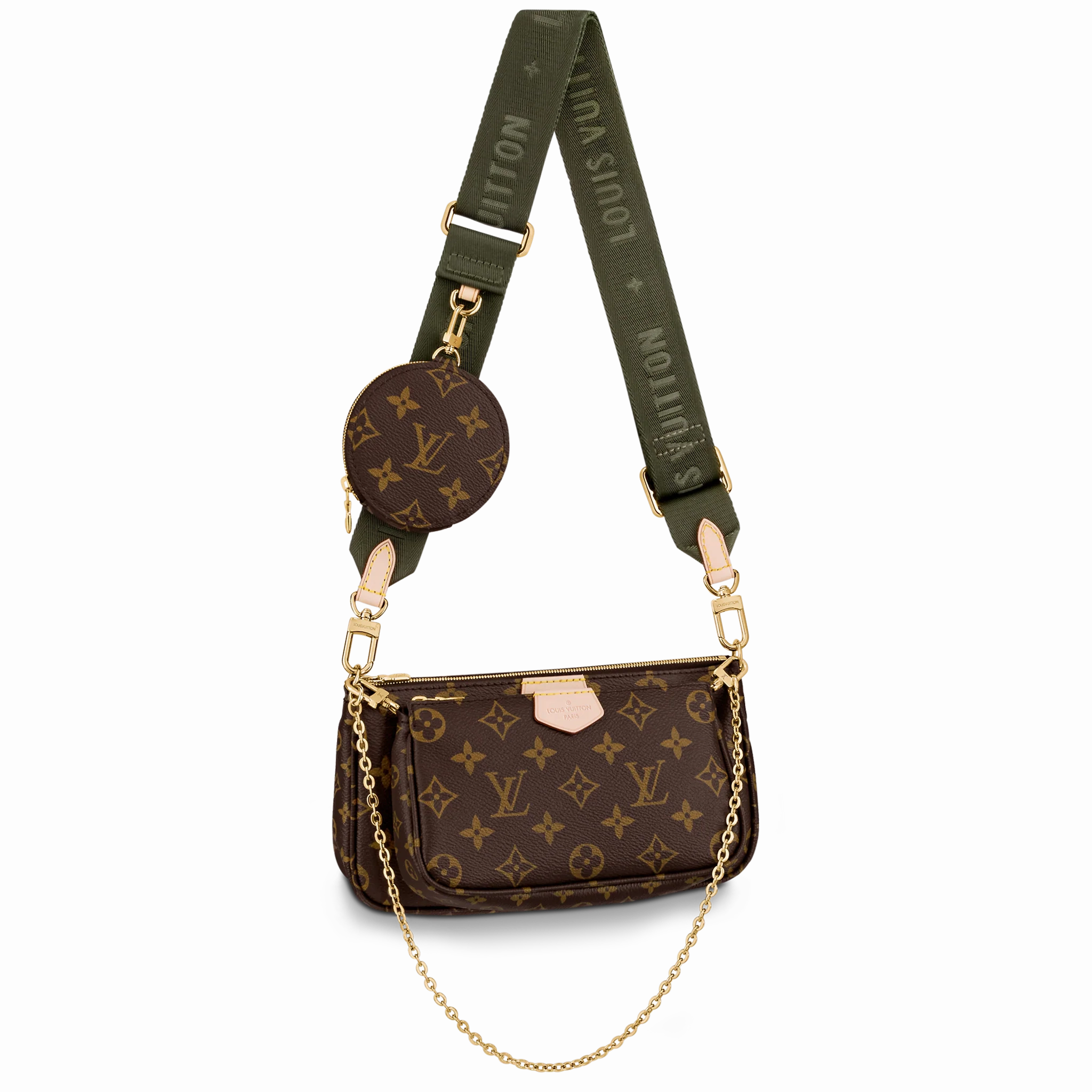 Louis Vuitton Multi Pochette Khaki Crossbody Bag