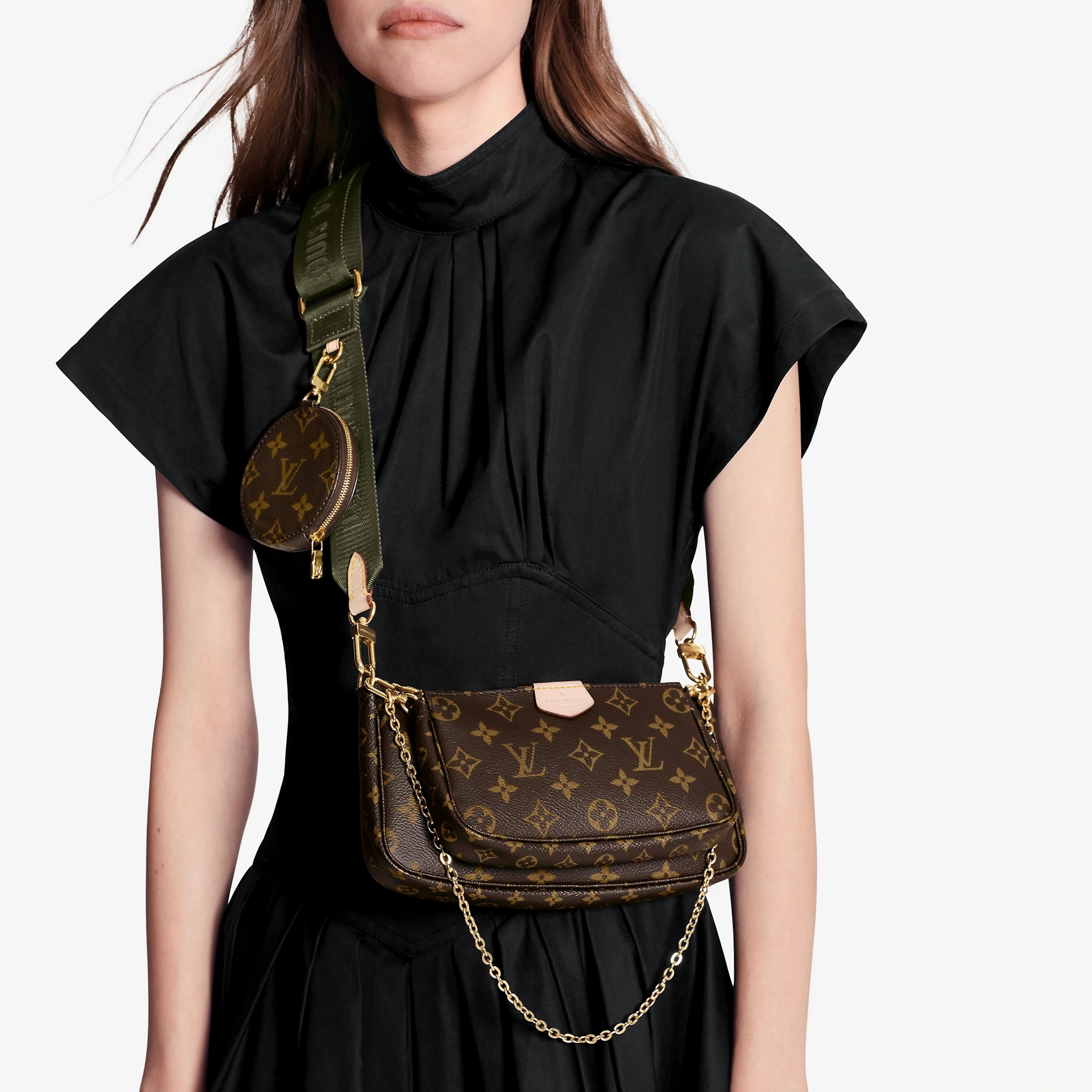 Louis Vuitton Multi Pochette Khaki Crossbody Bag