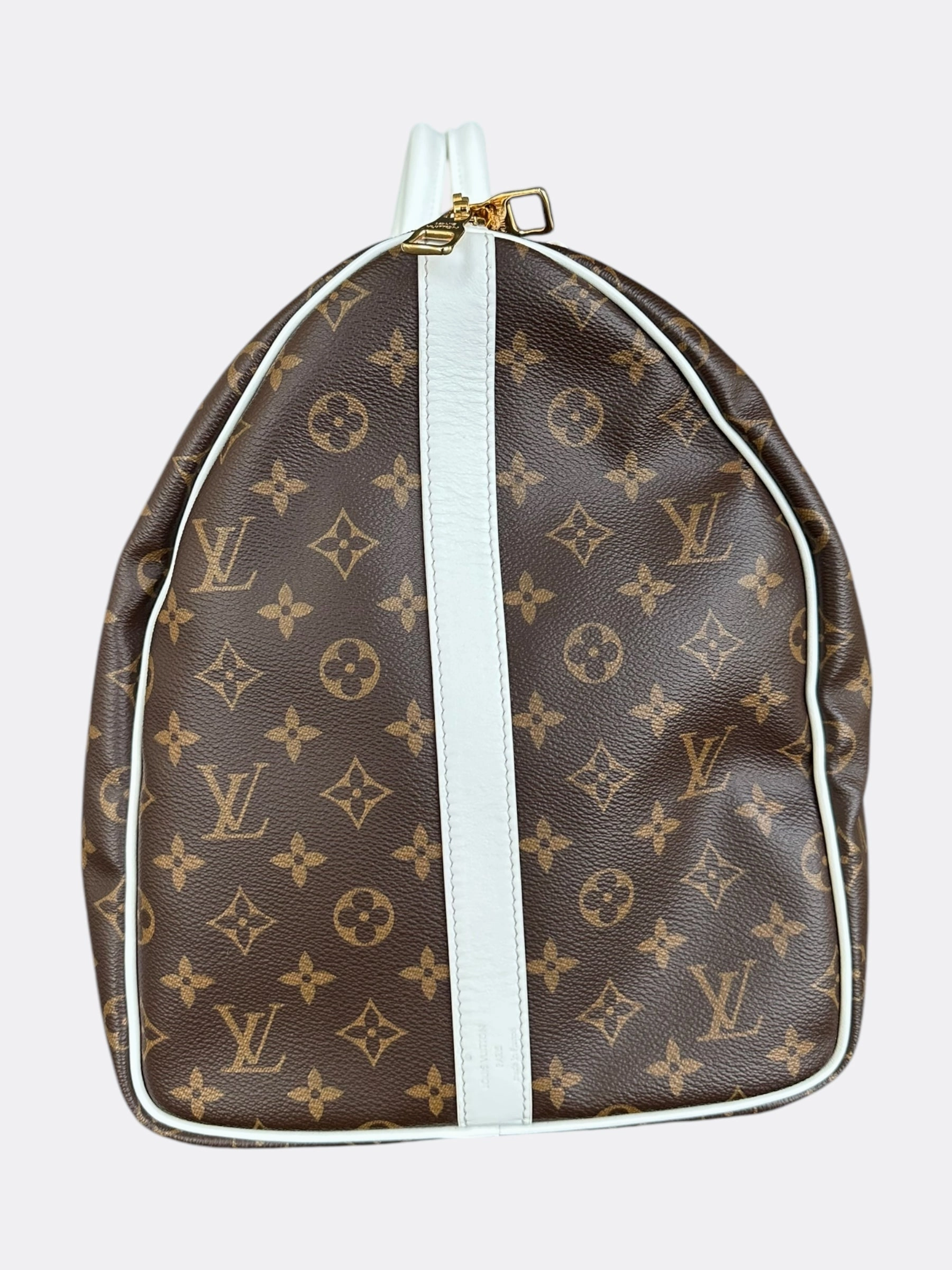 Louis Vuitton NBA Brown & White Monogram Keepall 50