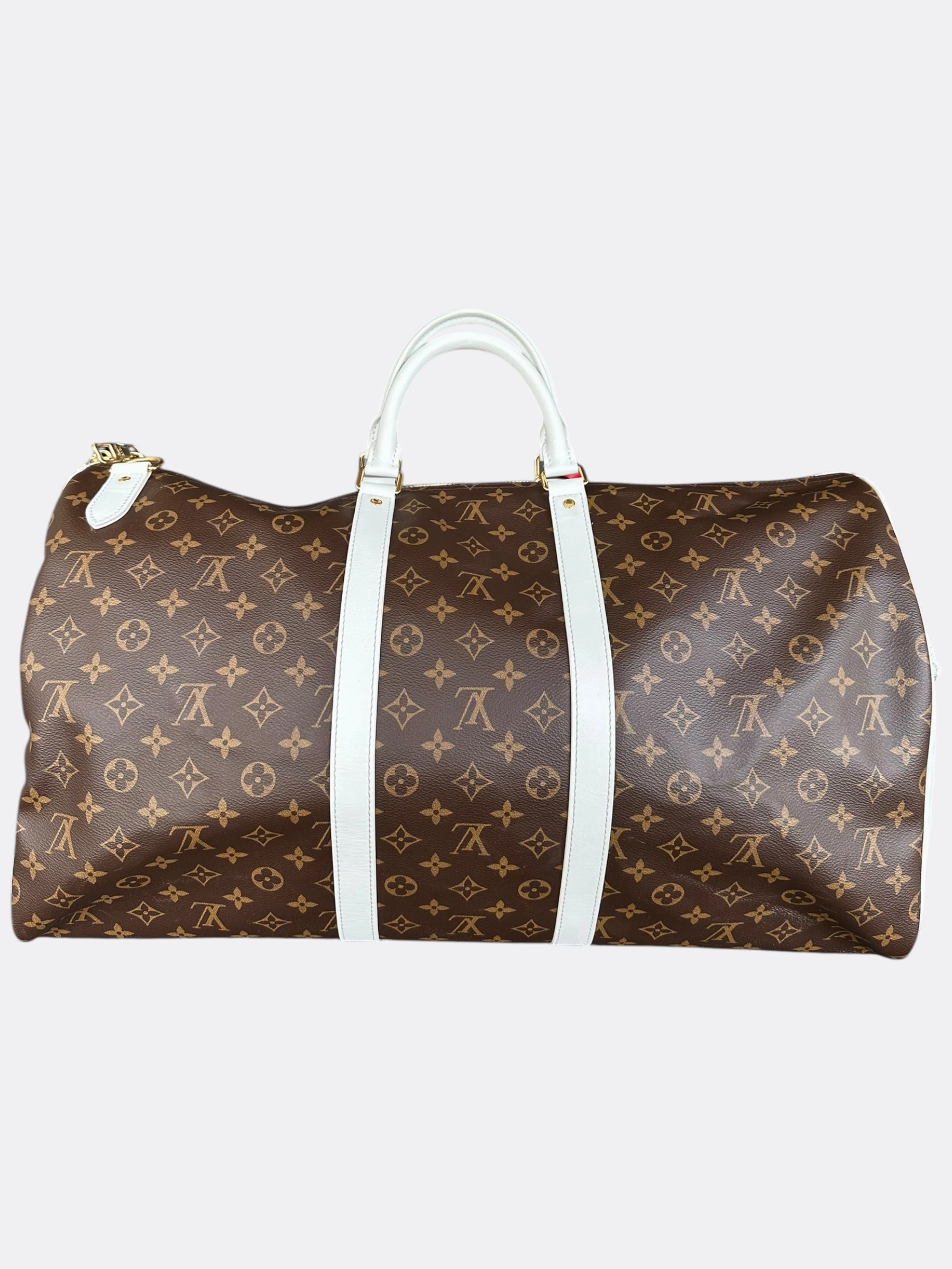 Louis Vuitton NBA Brown & White Monogram Keepall 50