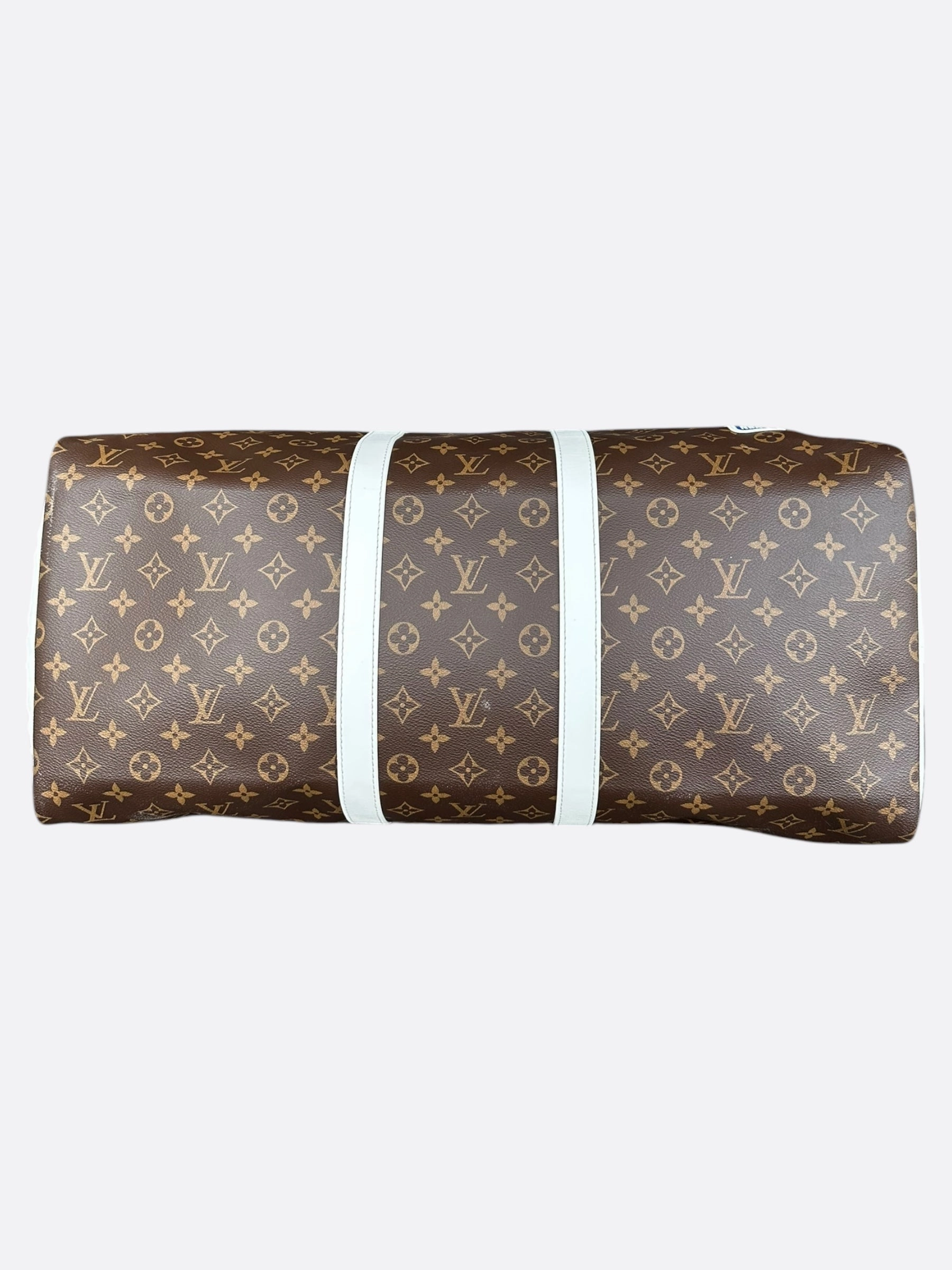 Louis Vuitton NBA Brown & White Monogram Keepall 50